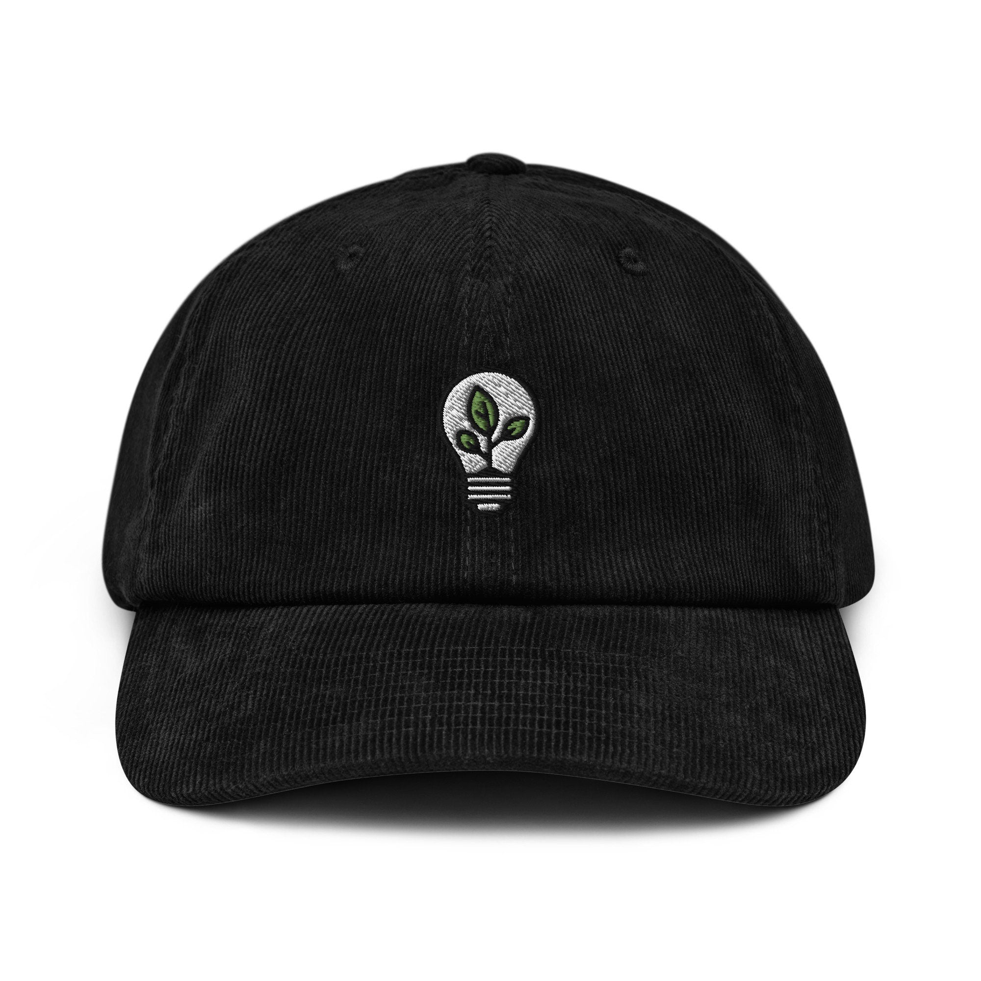 Clean Energy Corduroy Hat, Handmade Embroidered Corduroy Dad Cap - Multiple Colors