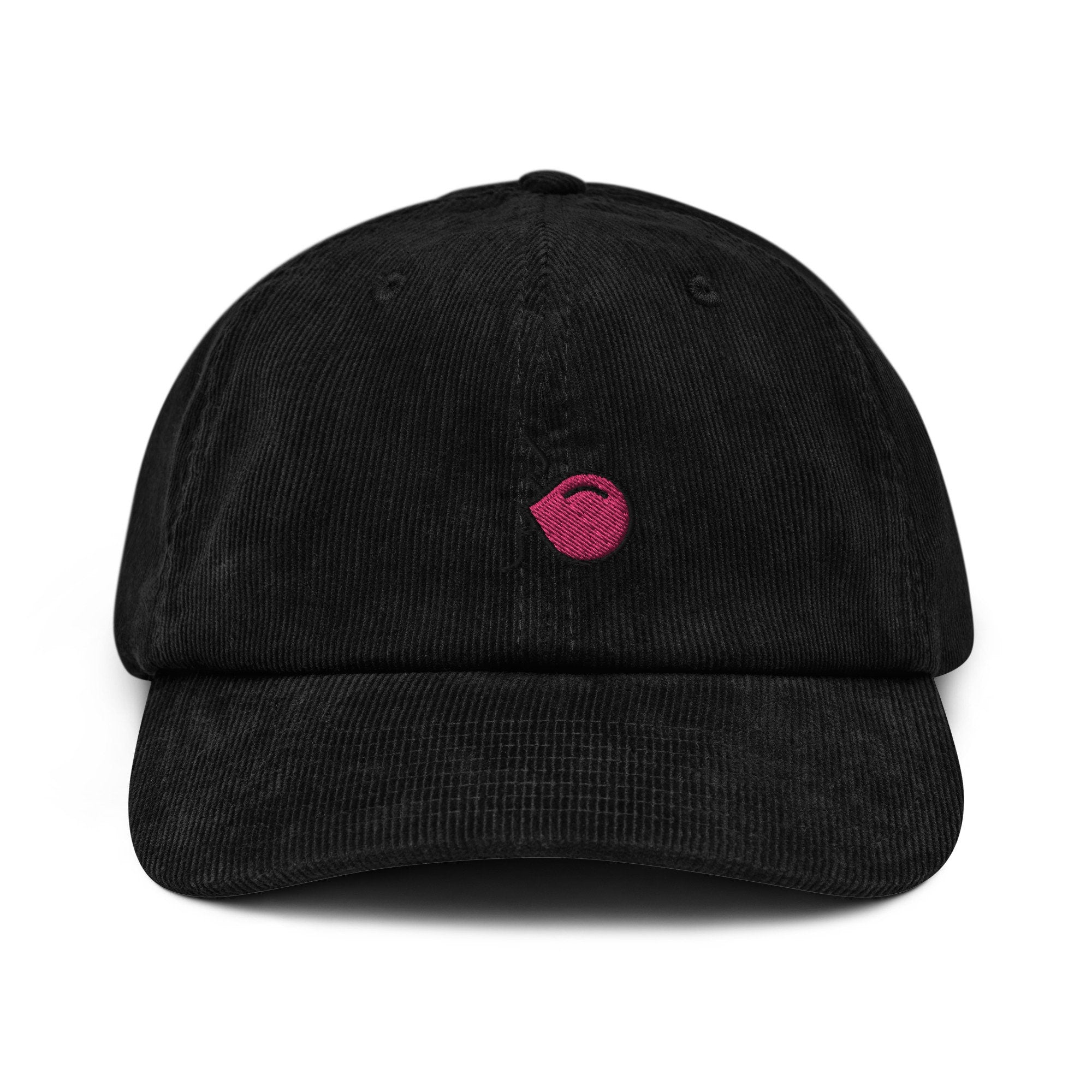 Bubble Gum Corduroy Hat, Handmade Embroidered Corduroy Dad Cap - Multiple Colors