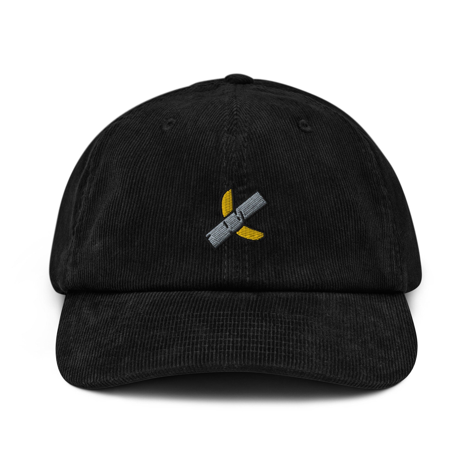 Duct Tape Banana Corduroy Hat, Handmade Embroidered Corduroy Dad Cap - Multiple Colors