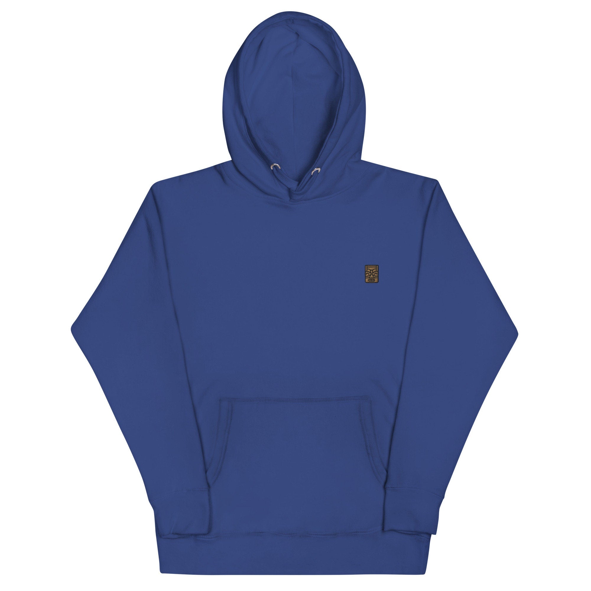 Tiki Unisex Hoodie, Handmade Embroidered Hoodie, Premium Hooded Sweater, Hoodie Embroidery - Multiple Colors