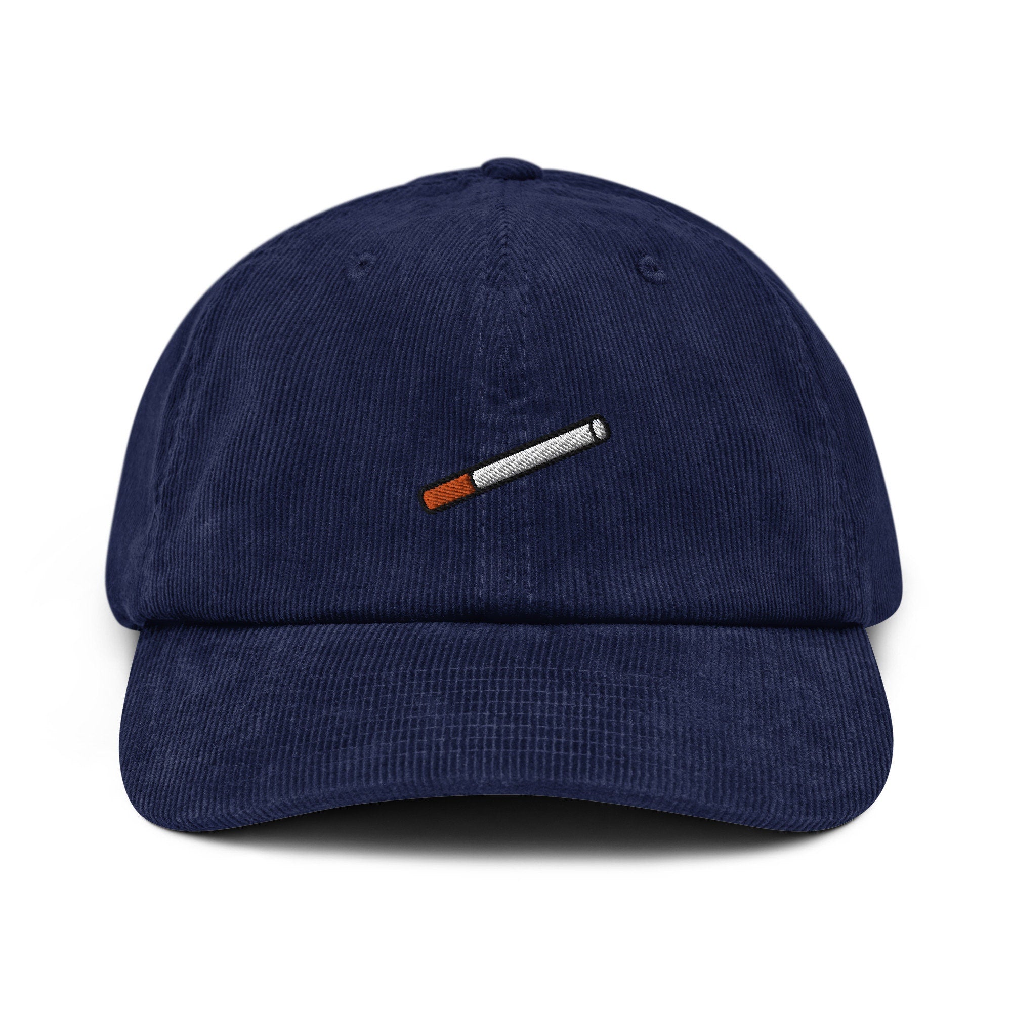 Cigarette Corduroy Hat, Handmade Embroidered Cigarette Cap, Corduroy Hat Embroidery - Multiple Colors