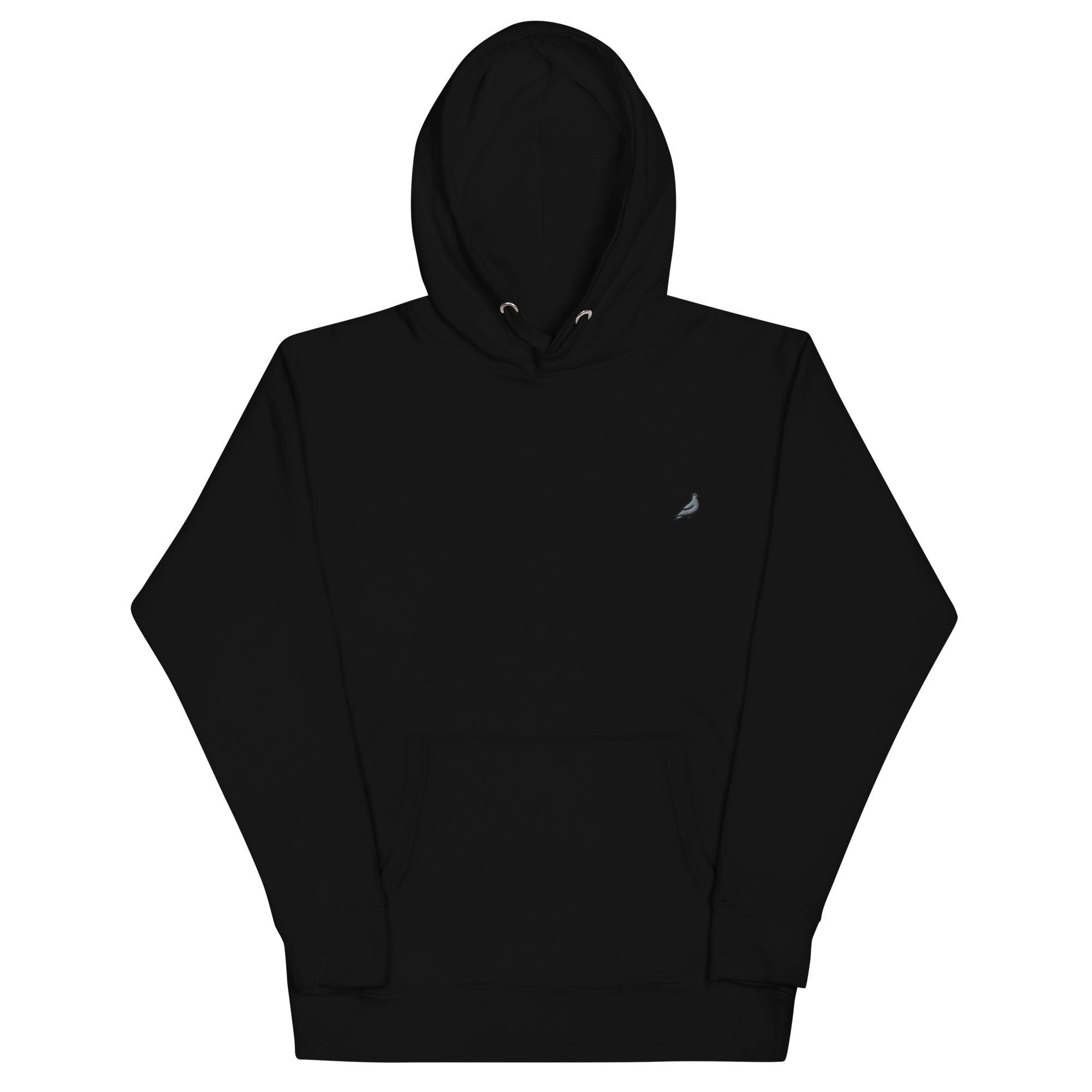 Pigeon Unisex Hoodie, Handmade Embroidered Hoodie, Premium Hooded Sweater, Hoodie Embroidery - Multiple Colors