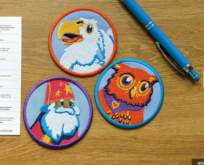 Your Logo Embroidered Patch, Business Logo Patch Embroidery, Bulk Discount Logo Patch, Sew on or Iron on 3" Circular Patch