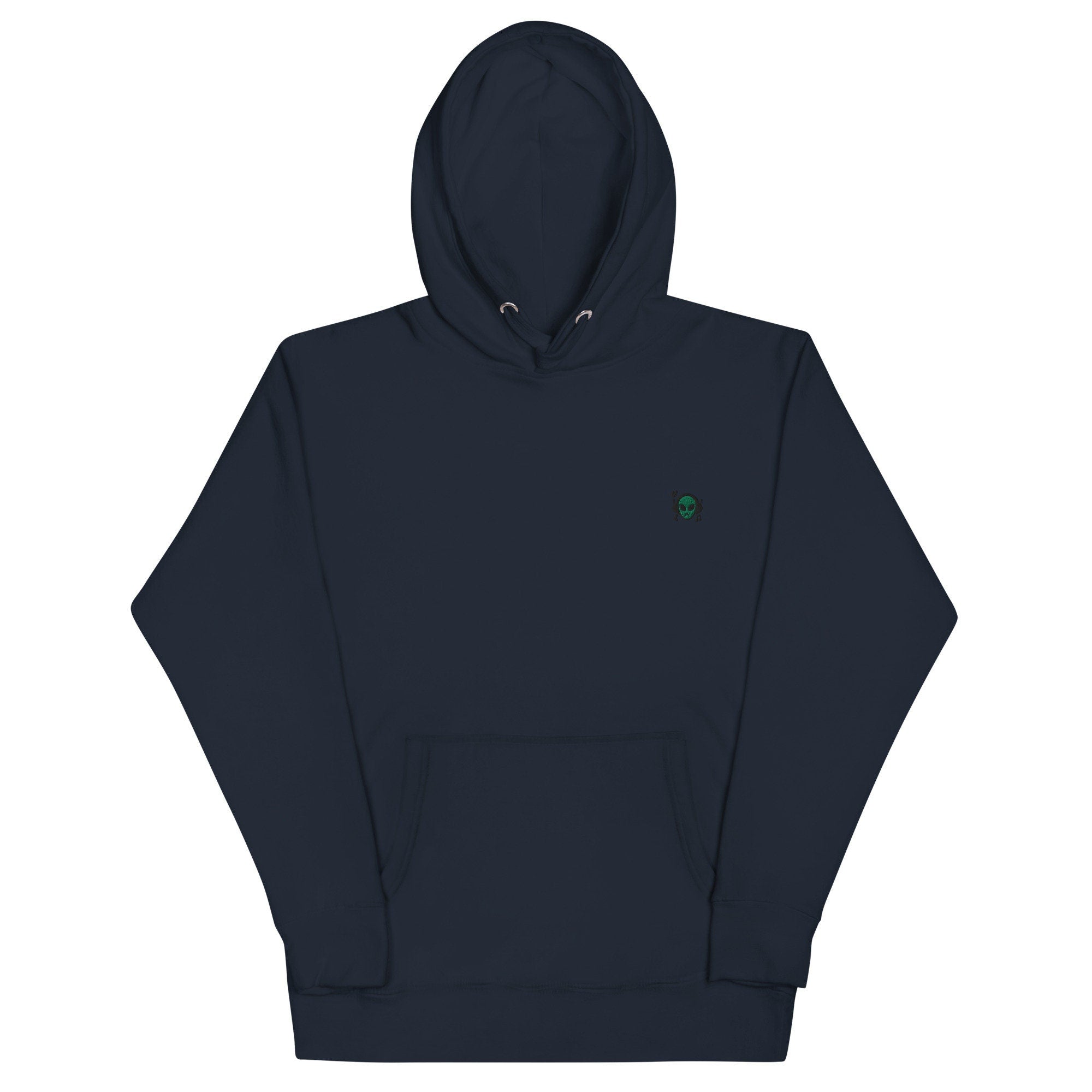 Music Alien Unisex Hoodie, Handmade Embroidered Hoodie, Premium Hooded Sweater, Hoodie Embroidery - Multiple Colors
