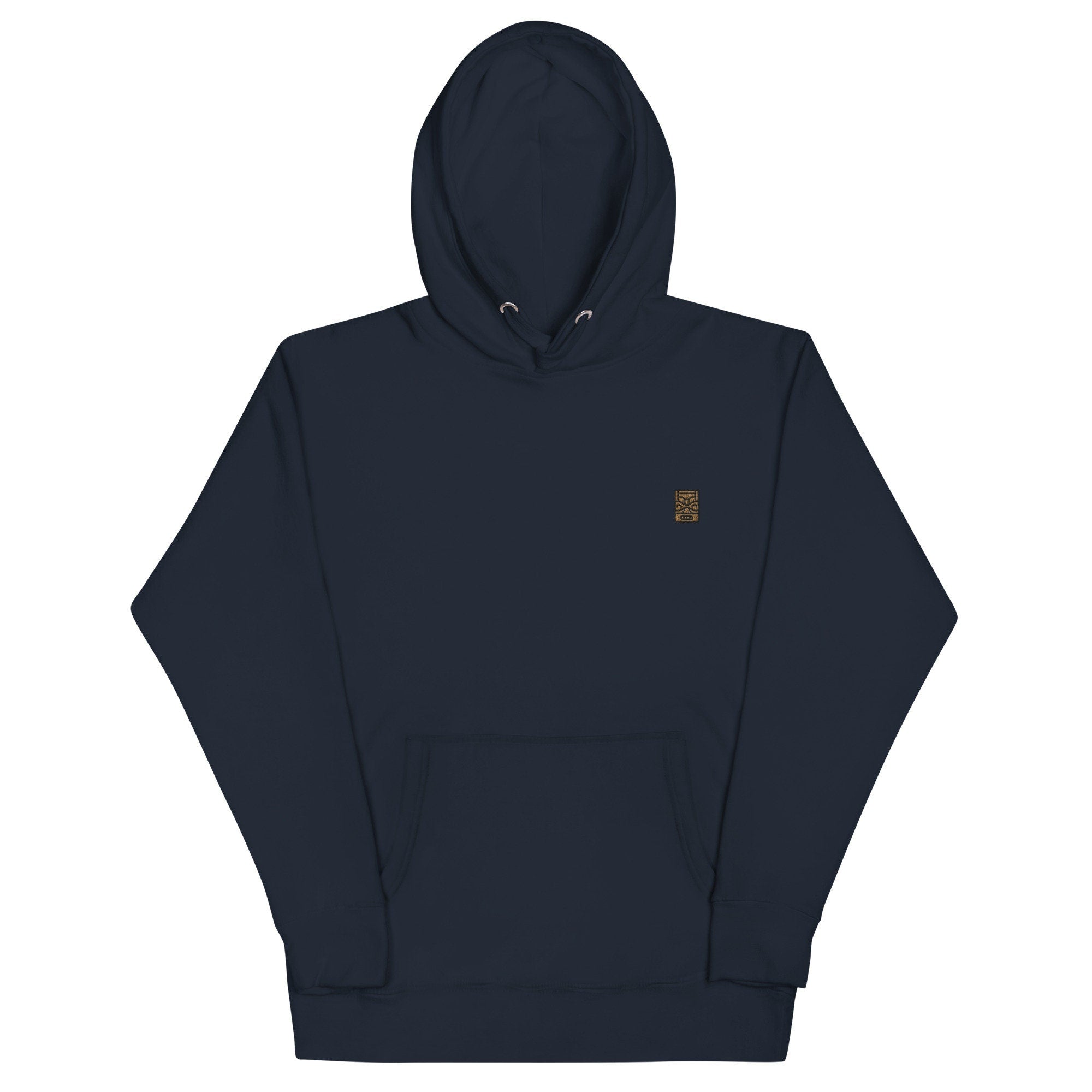 Tiki Unisex Hoodie, Handmade Embroidered Hoodie, Premium Hooded Sweater, Hoodie Embroidery - Multiple Colors