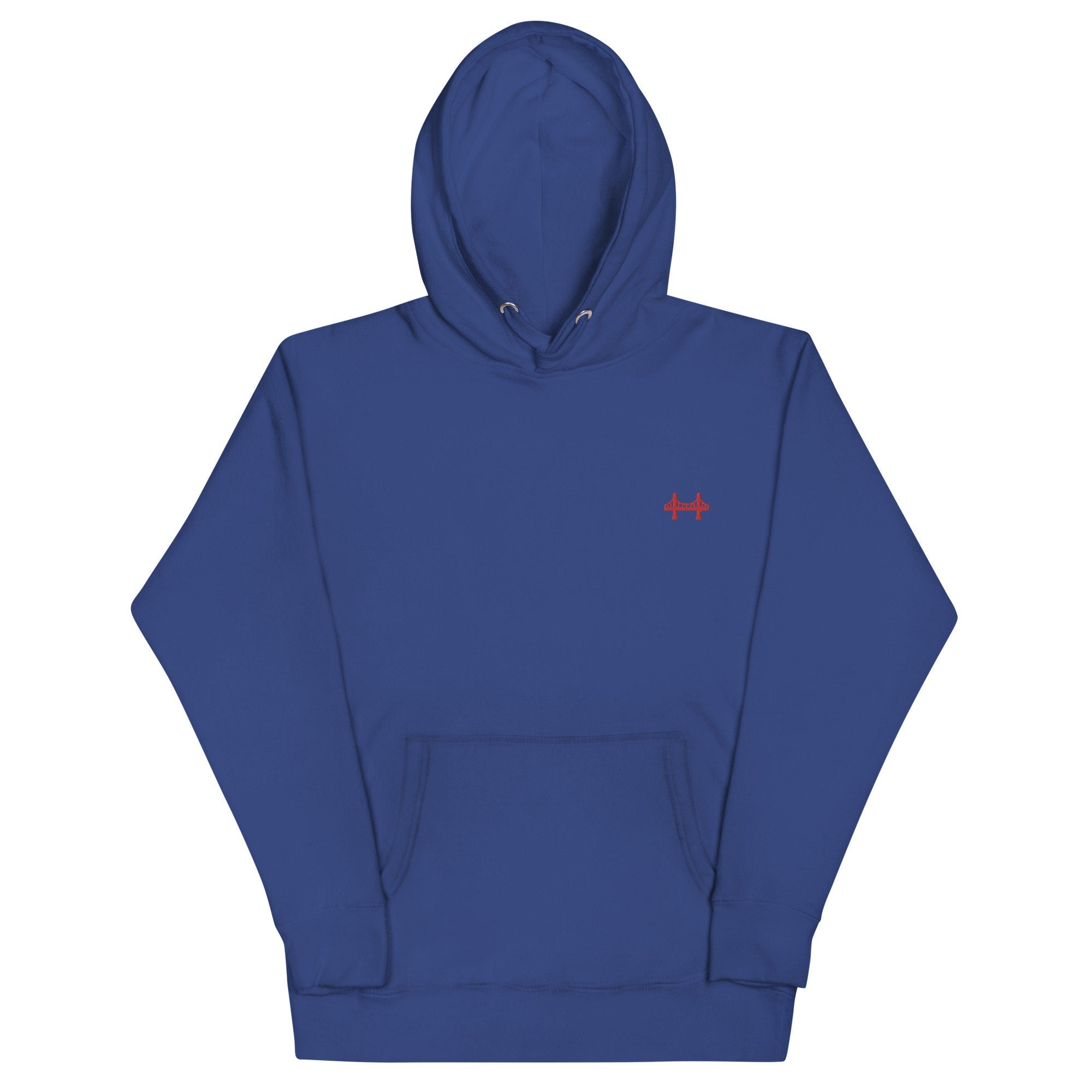 Golden Gate Bridge Unisex Hoodie, Handmade Embroidered Hoodie, Premium Hooded Sweater, Hoodie Embroidery - Multiple Colors