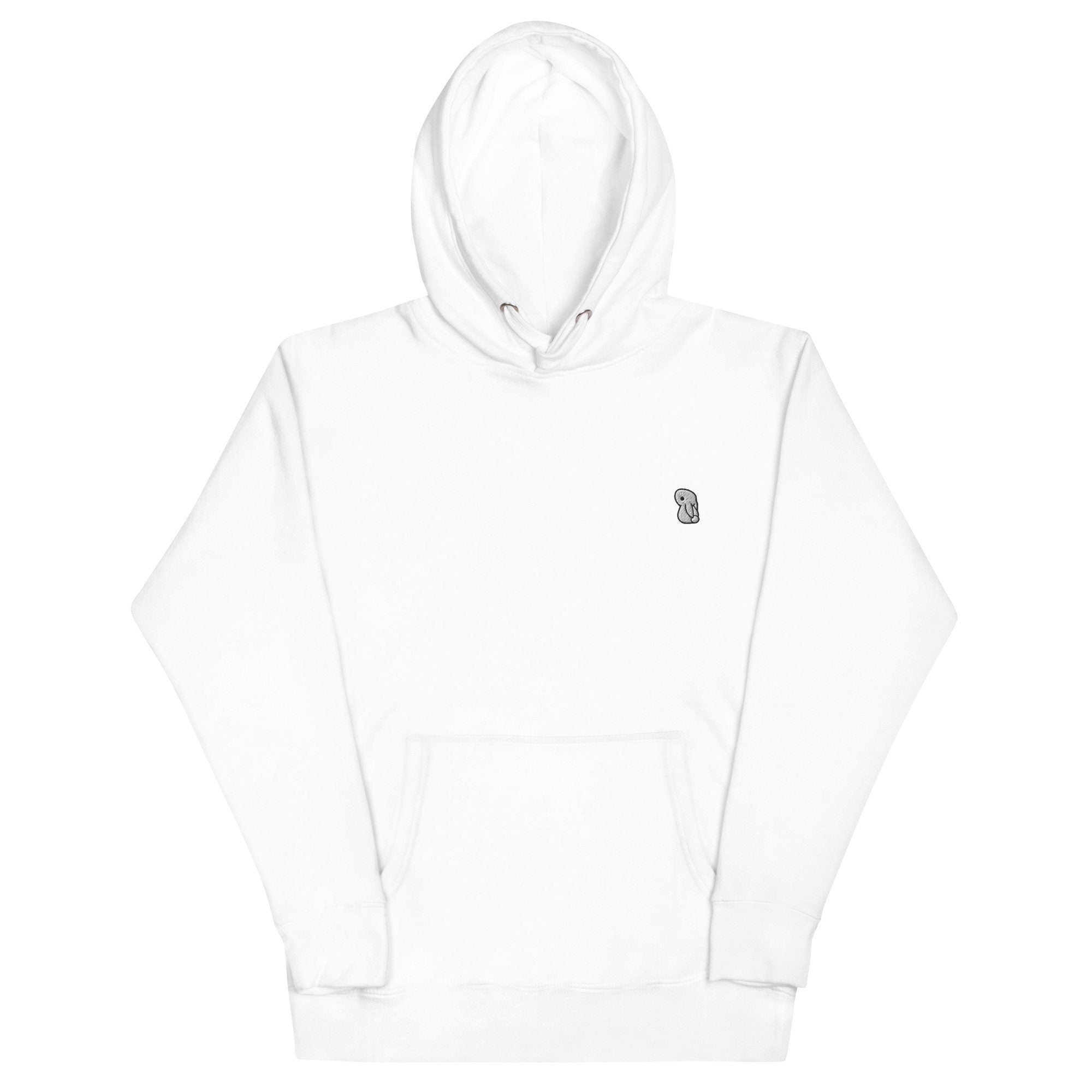 Bunny Unisex Hoodie, Handmade Embroidered Hoodie, Premium Hooded Sweater, Hoodie Embroidery - Multiple Colors