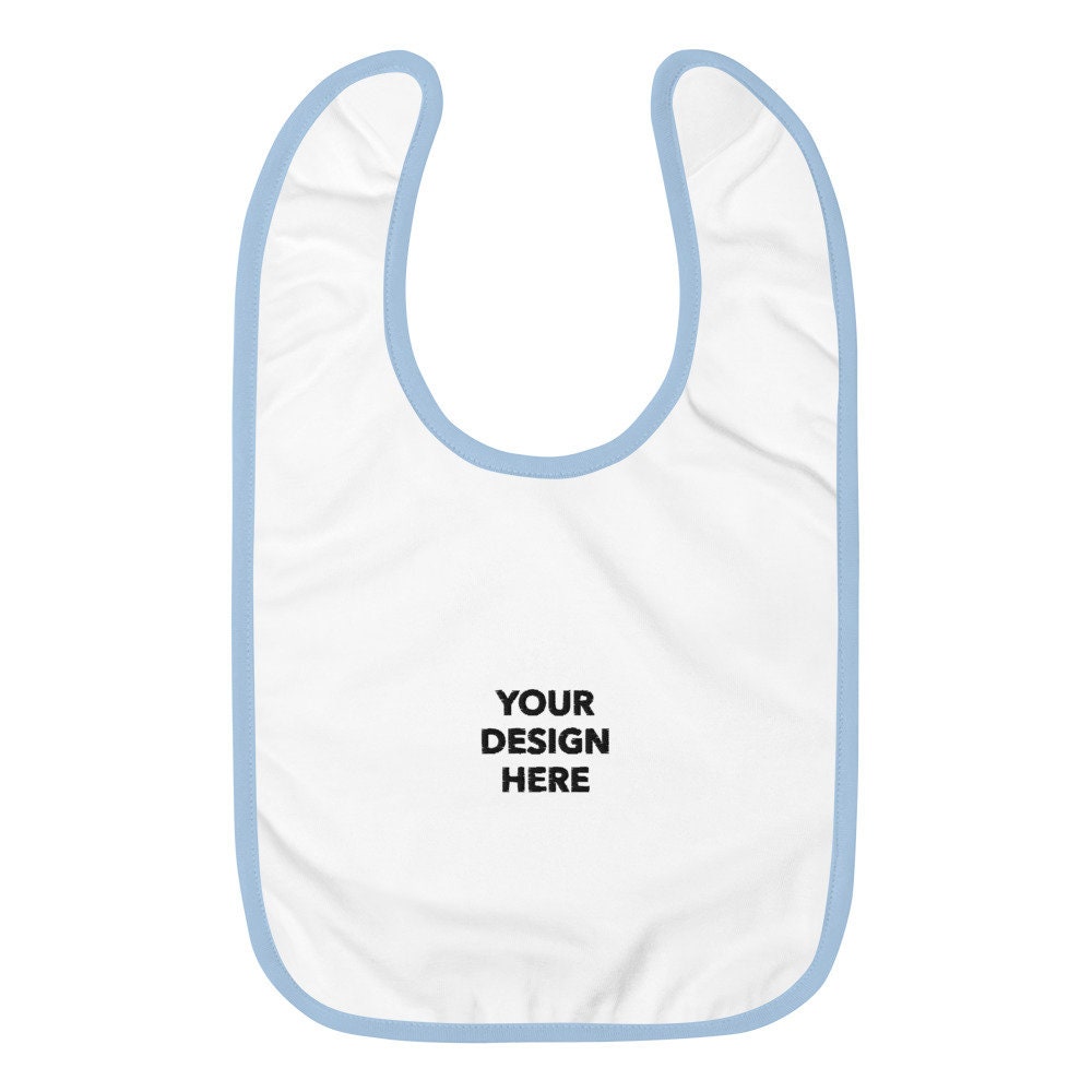 Your Design Custom Bib, Handmade Premium Baby Bib, New Parent Baby Shower Gift, Personalized Design Baby Bib - Multiple Colors