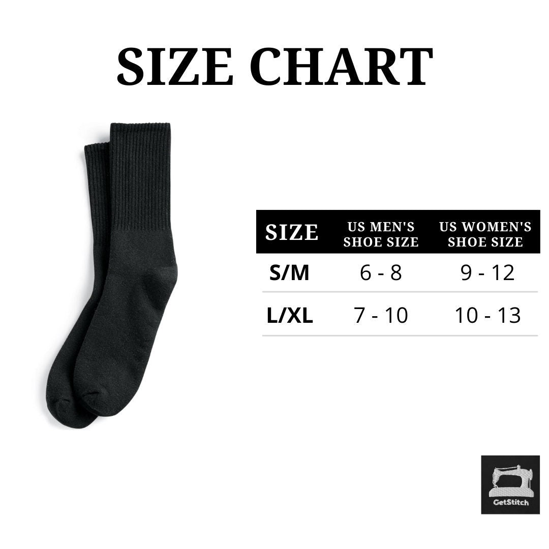 Personalized Embroidered Socks, Customized Logo Embroidered Socks, Embroidery With Your Own Text or Design, Handmade Custom Embroidered Sock