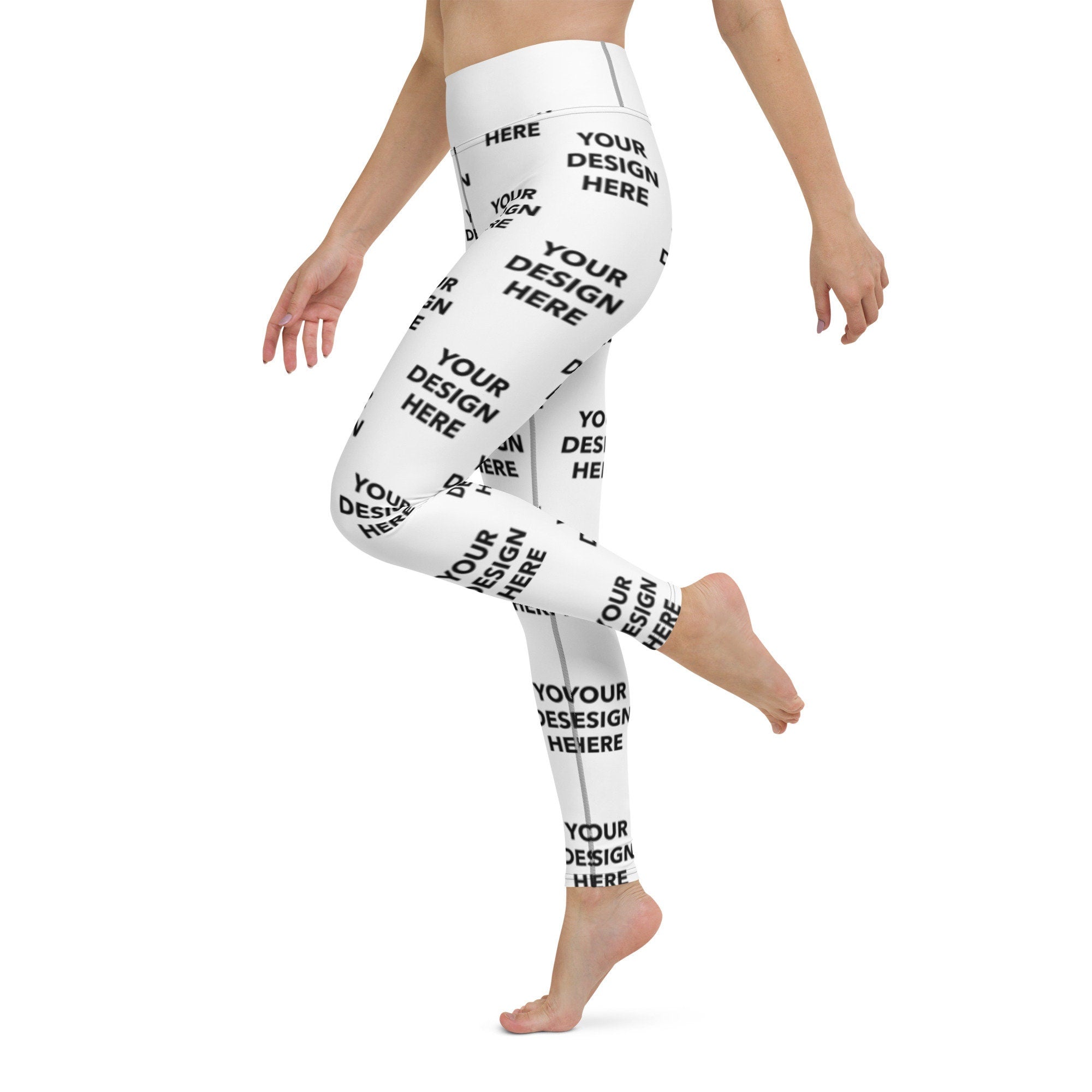 Custom Yoga Leggings, Customized Yoga Pants, Personalized Design or Text Yoga Pants, Your Logo Yoga Pants, Bulk Promotional Yoga Pants