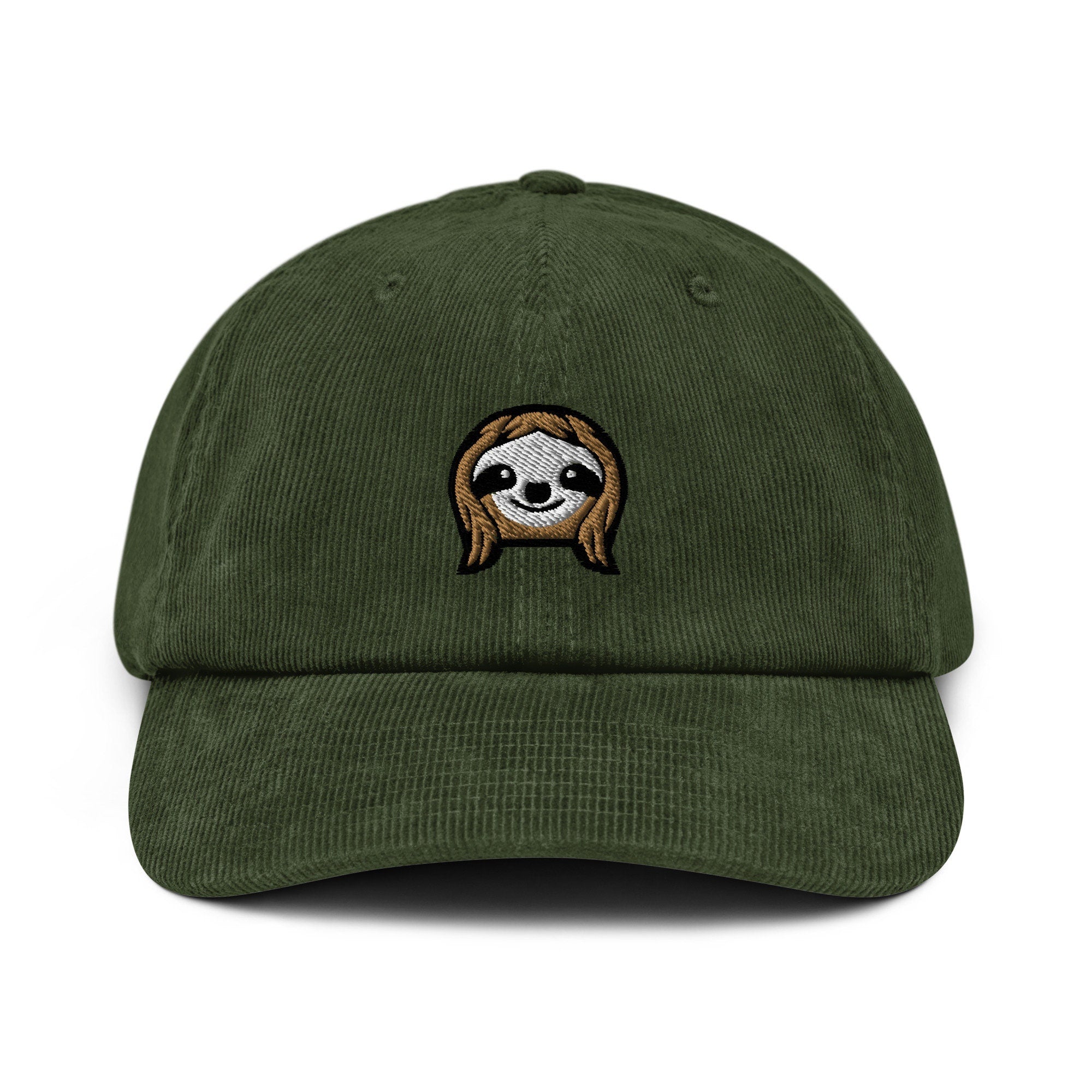 Sloth Karen Corduroy Dad Hat, Funny Sloth Lover Gift, Sloth Embroidered Corduroy Cap, Karen Gift