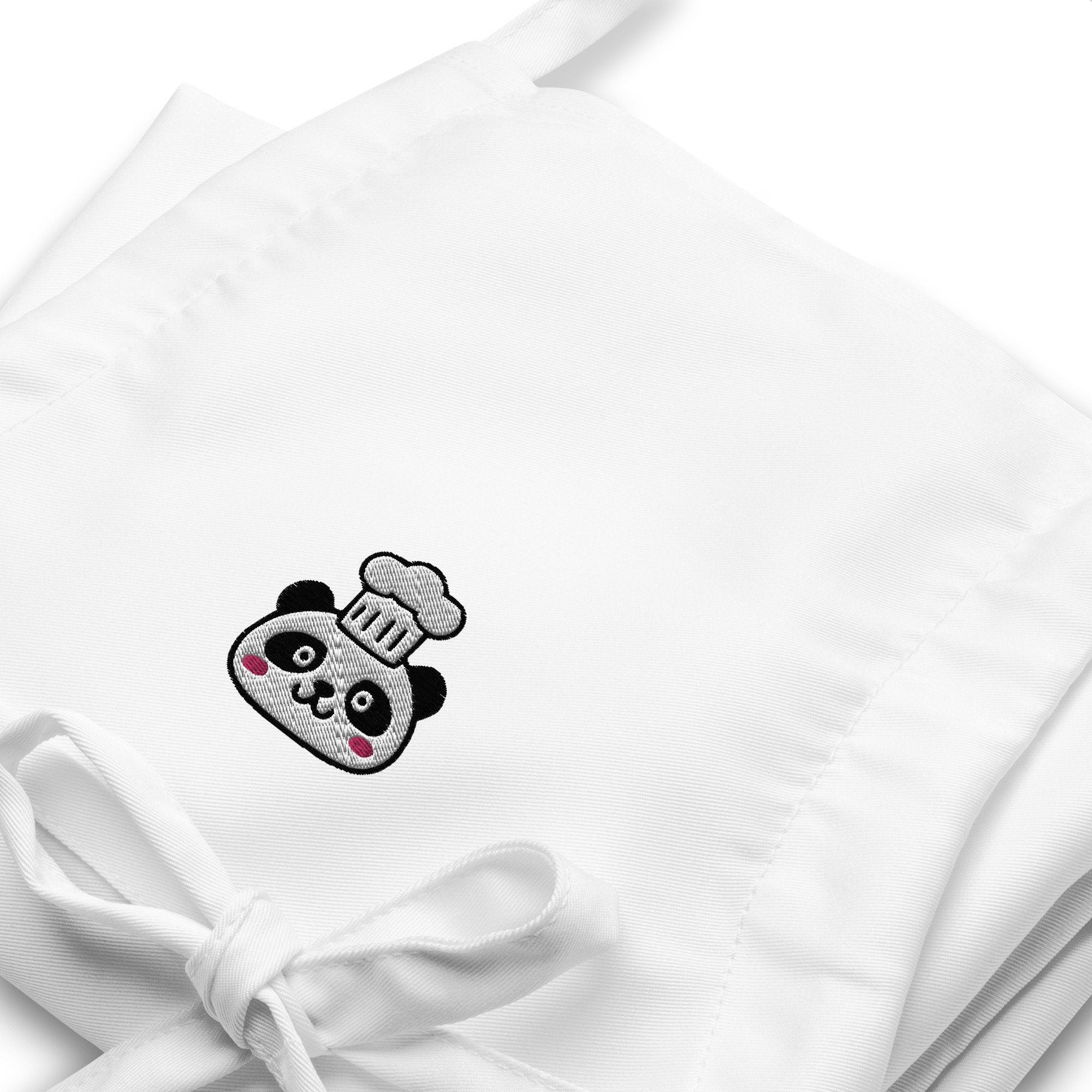 Panda Chef Embroidered Apron, Embroidered Panda Apron , Panda Lover Gift for Baker, Cook, Chef, Cute Panda, Chef Gift, Cook Apron Gift