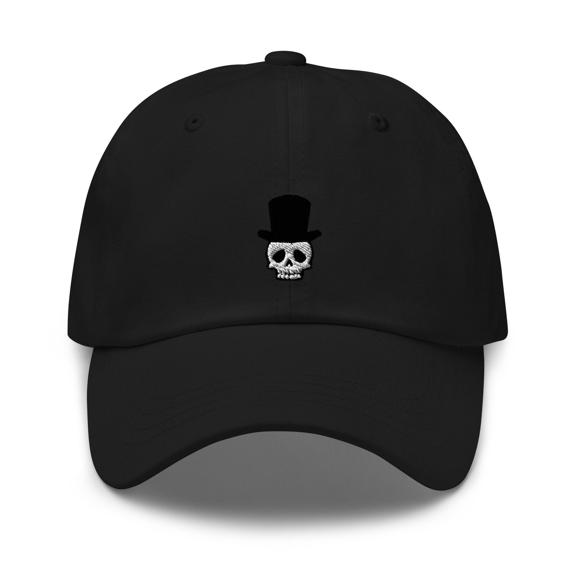 Skull Top Hat Embroidered Dad Hat