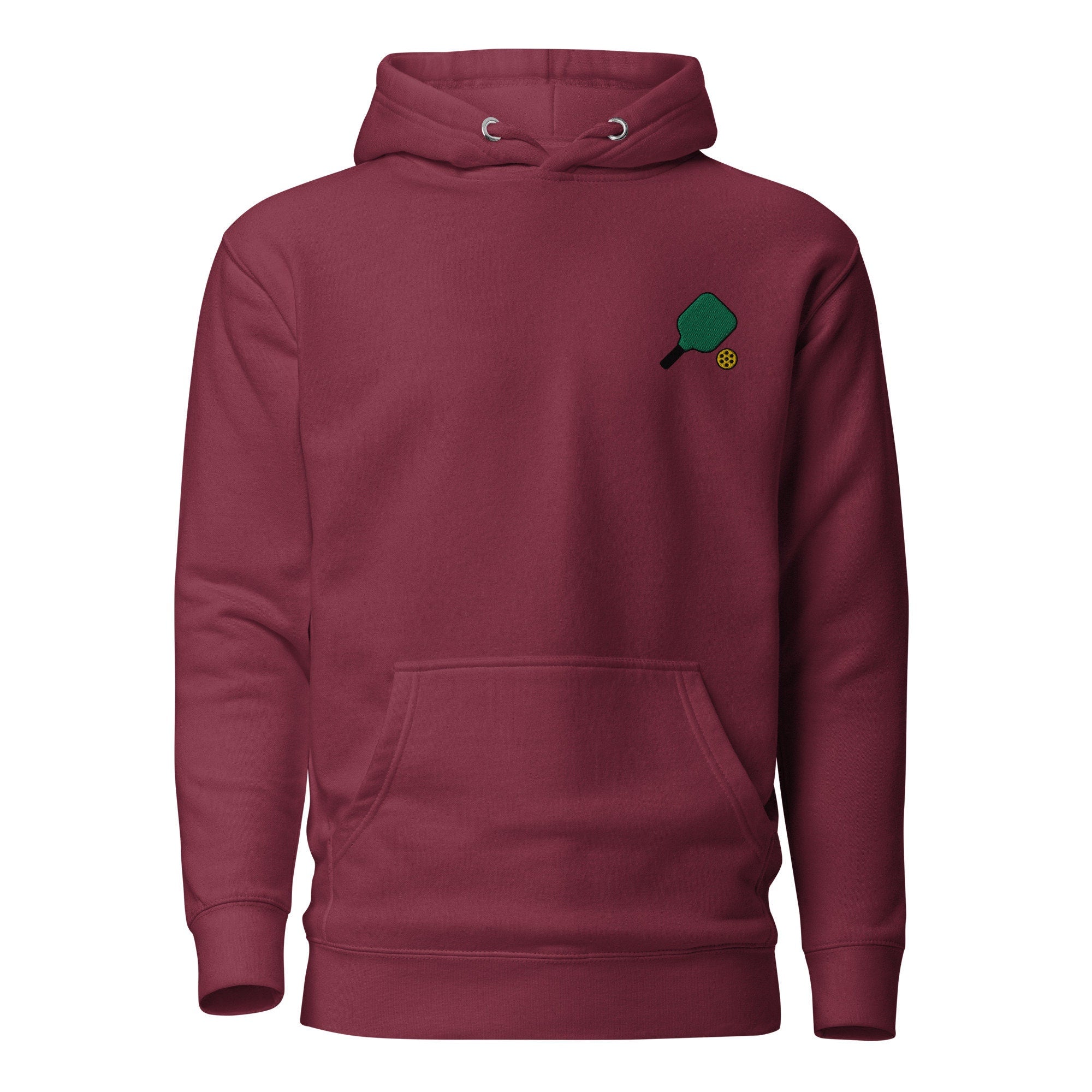 Pickleball Lover, Pickleball Unisex Hoodie, Handmade Embroidered Hoodie, Premium Hooded Sweater, Hoodie Embroidery - Multiple Colors