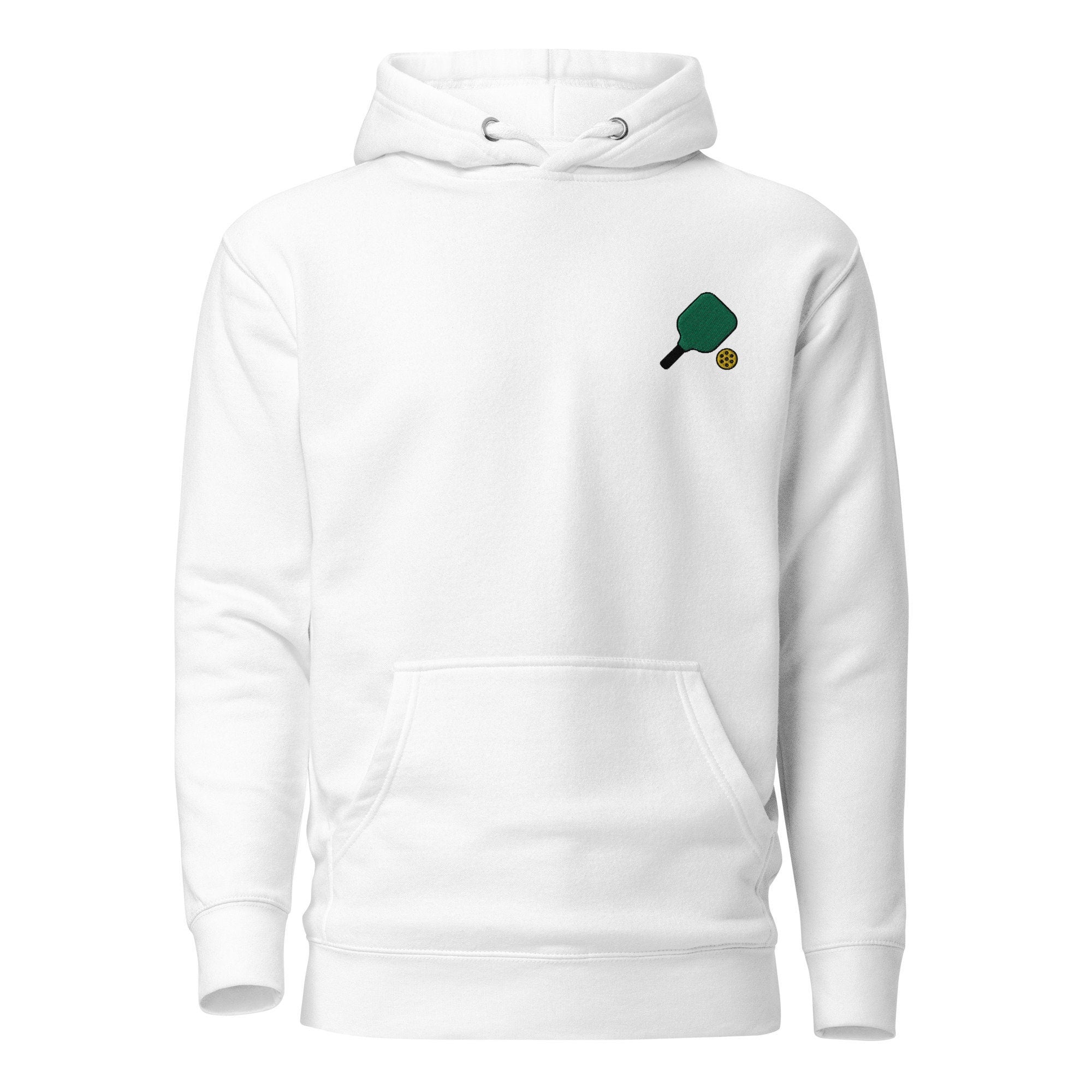 Pickleball Lover, Pickleball Unisex Hoodie, Handmade Embroidered Hoodie, Premium Hooded Sweater, Hoodie Embroidery - Multiple Colors