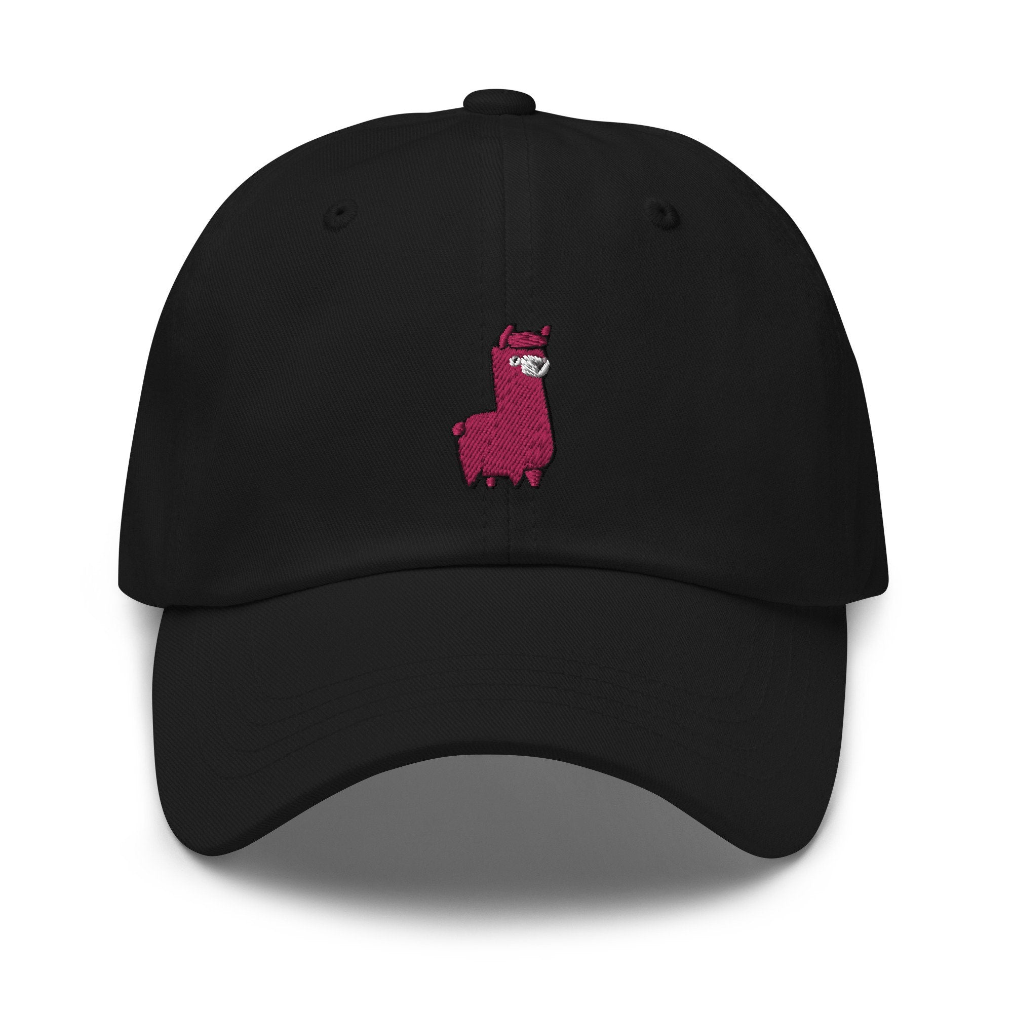 Pink Llama Embroidered Dad Hat