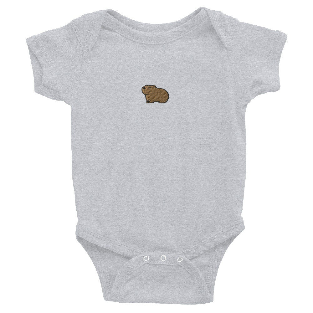 Capybara Infant Bodysuit, Handmade Capybara Baby Clothing, Cute Baby Capybara Bodysuit, Babyshower Capybara Gift