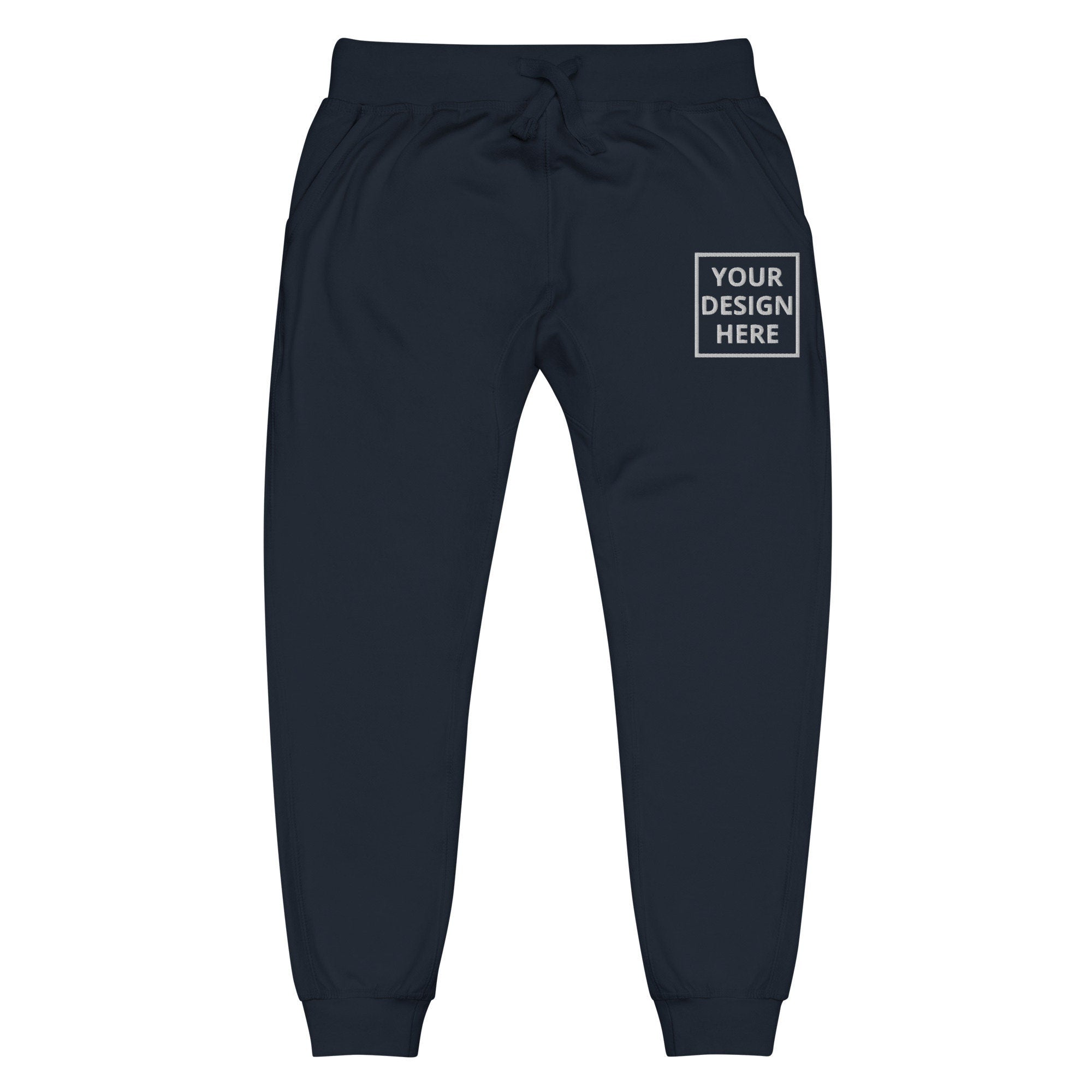 Personalized Embroidered Joggers, Customized Sweats Logo Unisex Sweatpants, Embroidery With Your Text or Design, Handmade Sweat Pants Gift