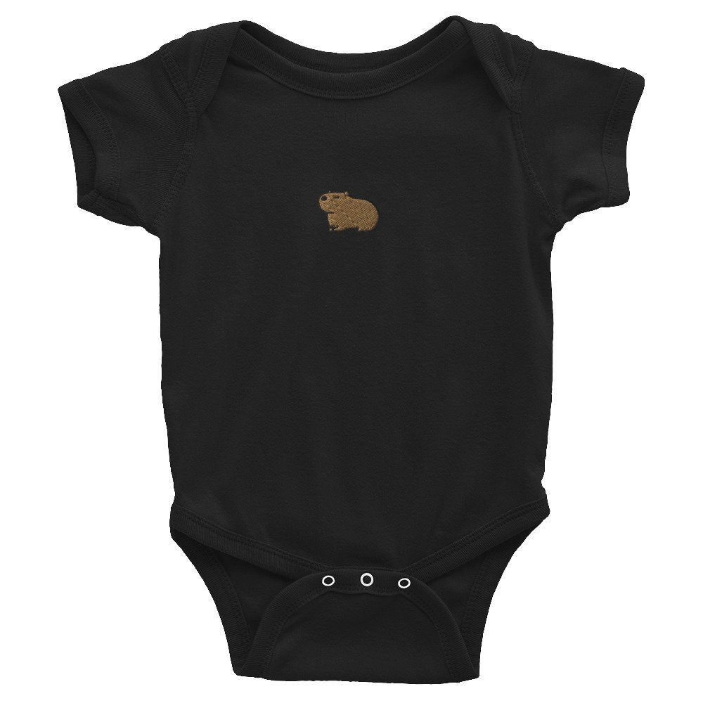 Capybara Infant Bodysuit, Handmade Capybara Baby Clothing, Cute Baby Capybara Bodysuit, Babyshower Capybara Gift