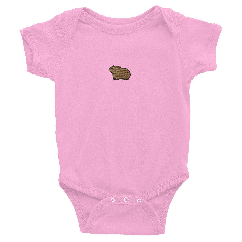 Capybara Infant Bodysuit, Handmade Capybara Baby Clothing, Cute Baby Capybara Bodysuit, Babyshower Capybara Gift
