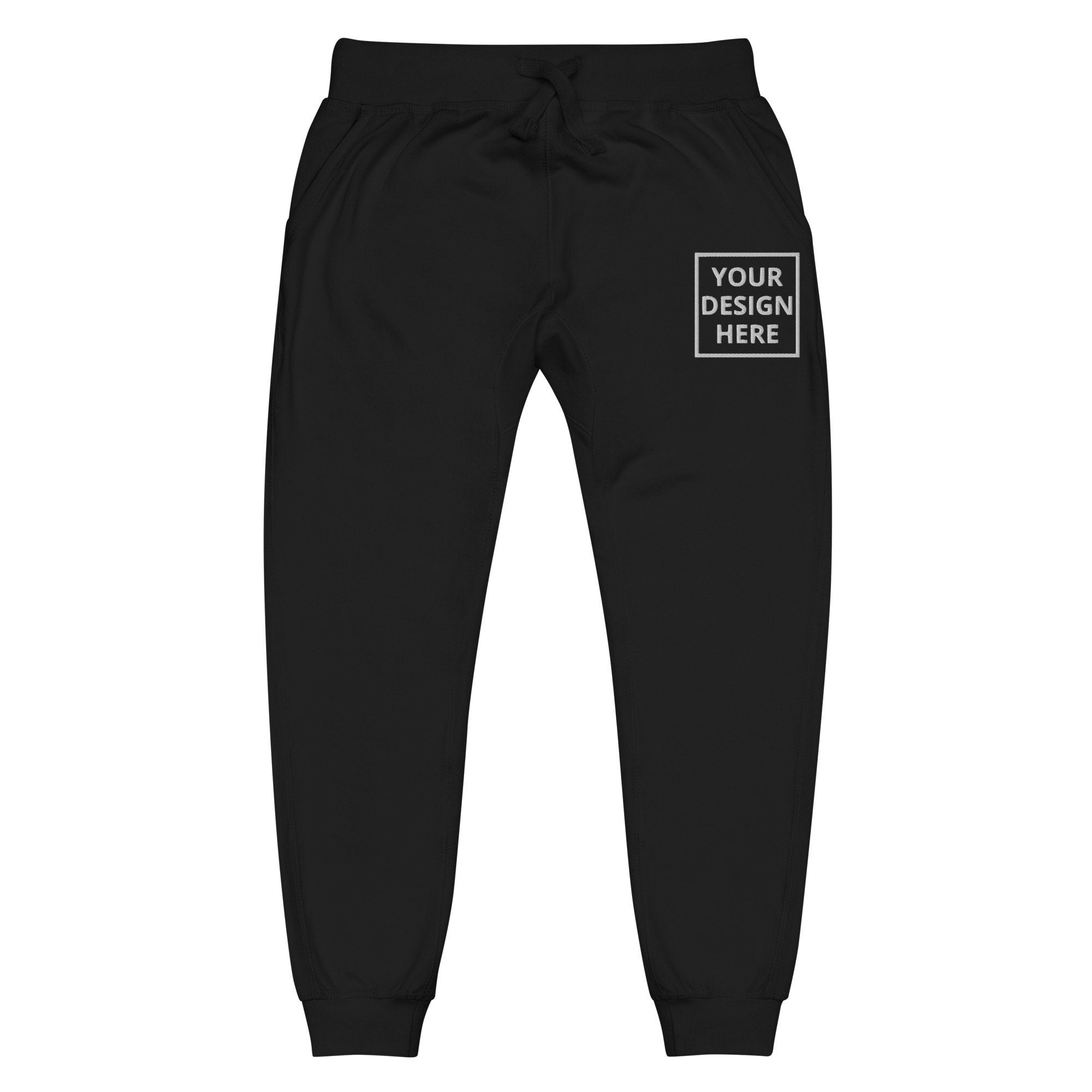 Personalized Embroidered Joggers, Customized Sweats Logo Unisex Sweatpants, Embroidery With Your Text or Design, Handmade Sweat Pants Gift