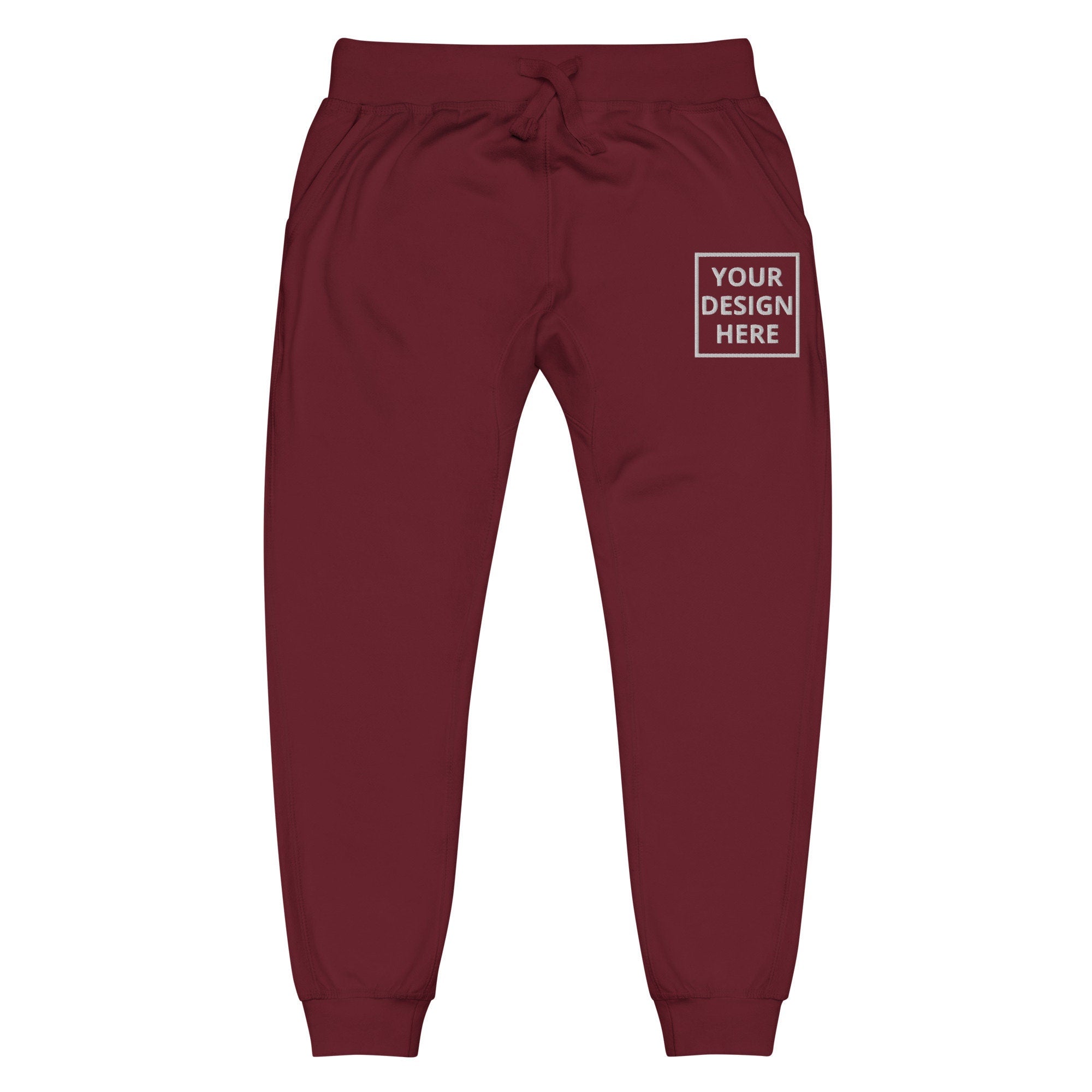 Personalized Embroidered Joggers, Customized Sweats Logo Unisex Sweatpants, Embroidery With Your Text or Design, Handmade Sweat Pants Gift