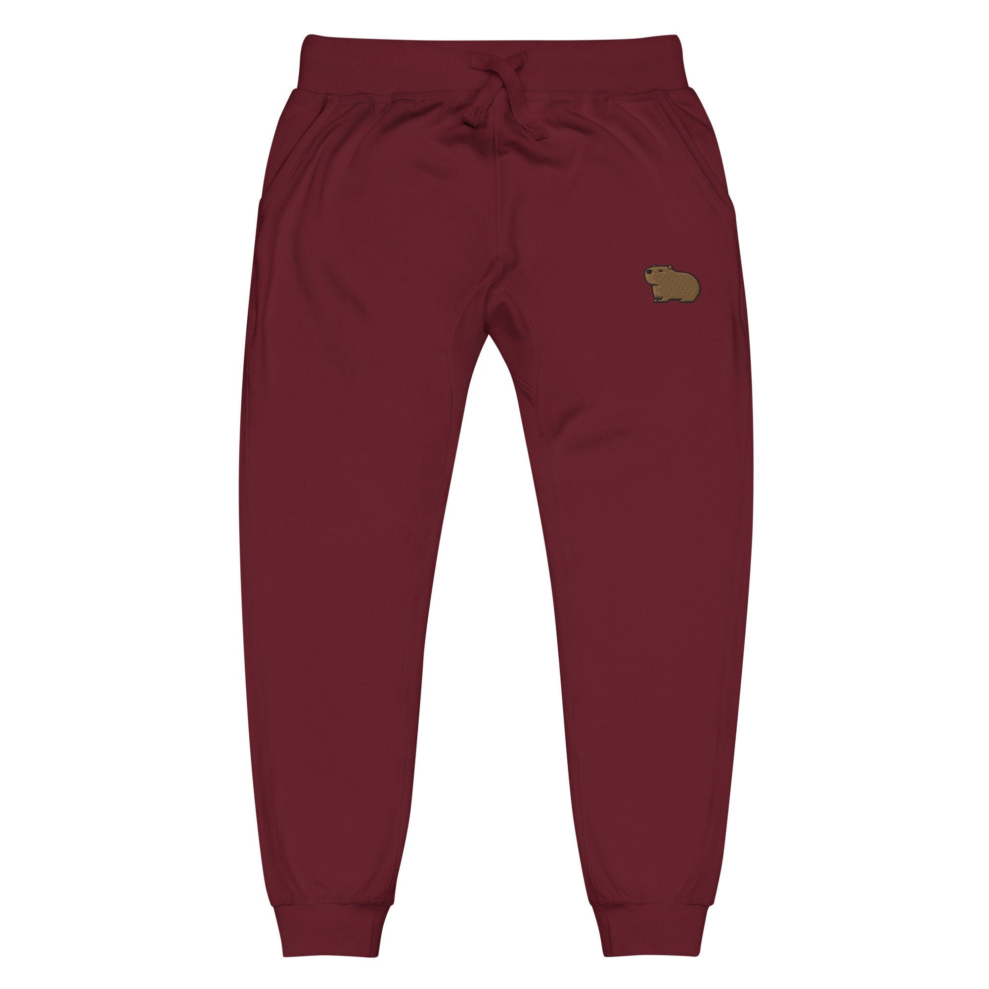 Capybara Joggers, Capybara Embroidered Sweatpants, Capybara Lover Embroidered Sweats, Capybara Embroidery Pants Gift for Him Her
