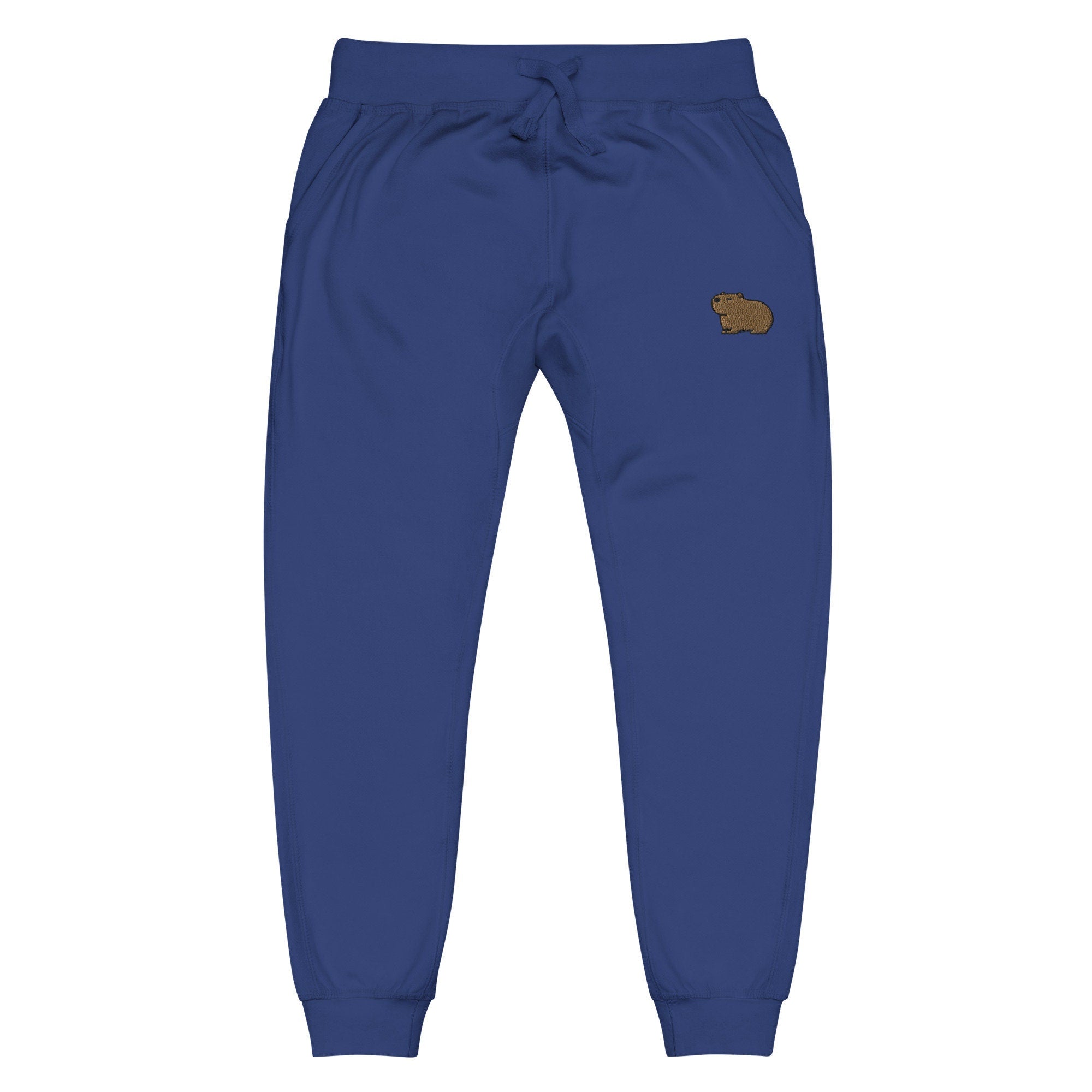 Capybara Joggers, Capybara Embroidered Sweatpants, Capybara Lover Embroidered Sweats, Capybara Embroidery Pants Gift for Him Her