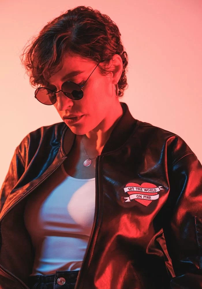 Personalized Embroidered Bomber Jacket, Custom Leather Jacket, Embroidery With Your Text or Design, Handmade Custom Poly Jacket