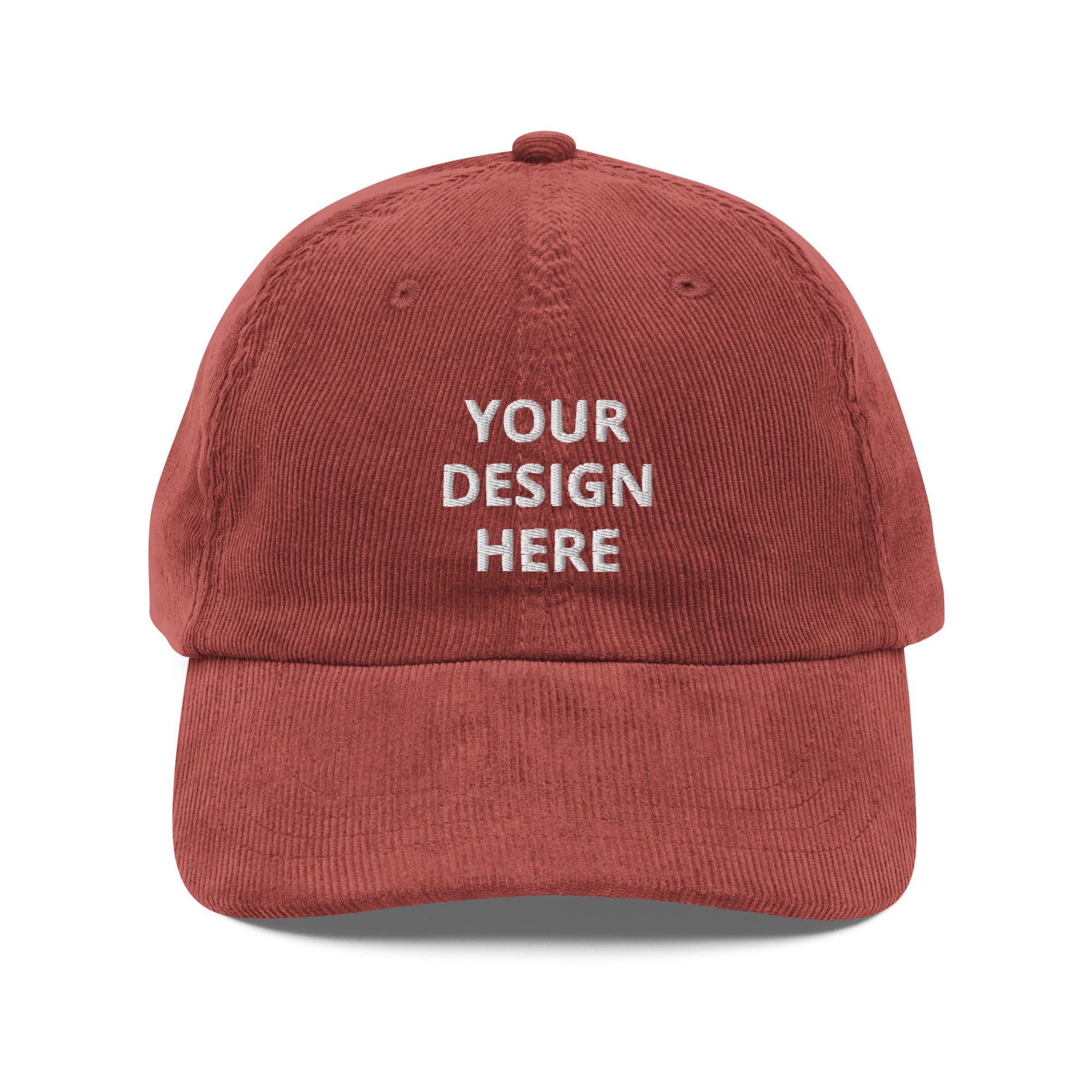 Custom Embroidered Corduroy Dad Hat