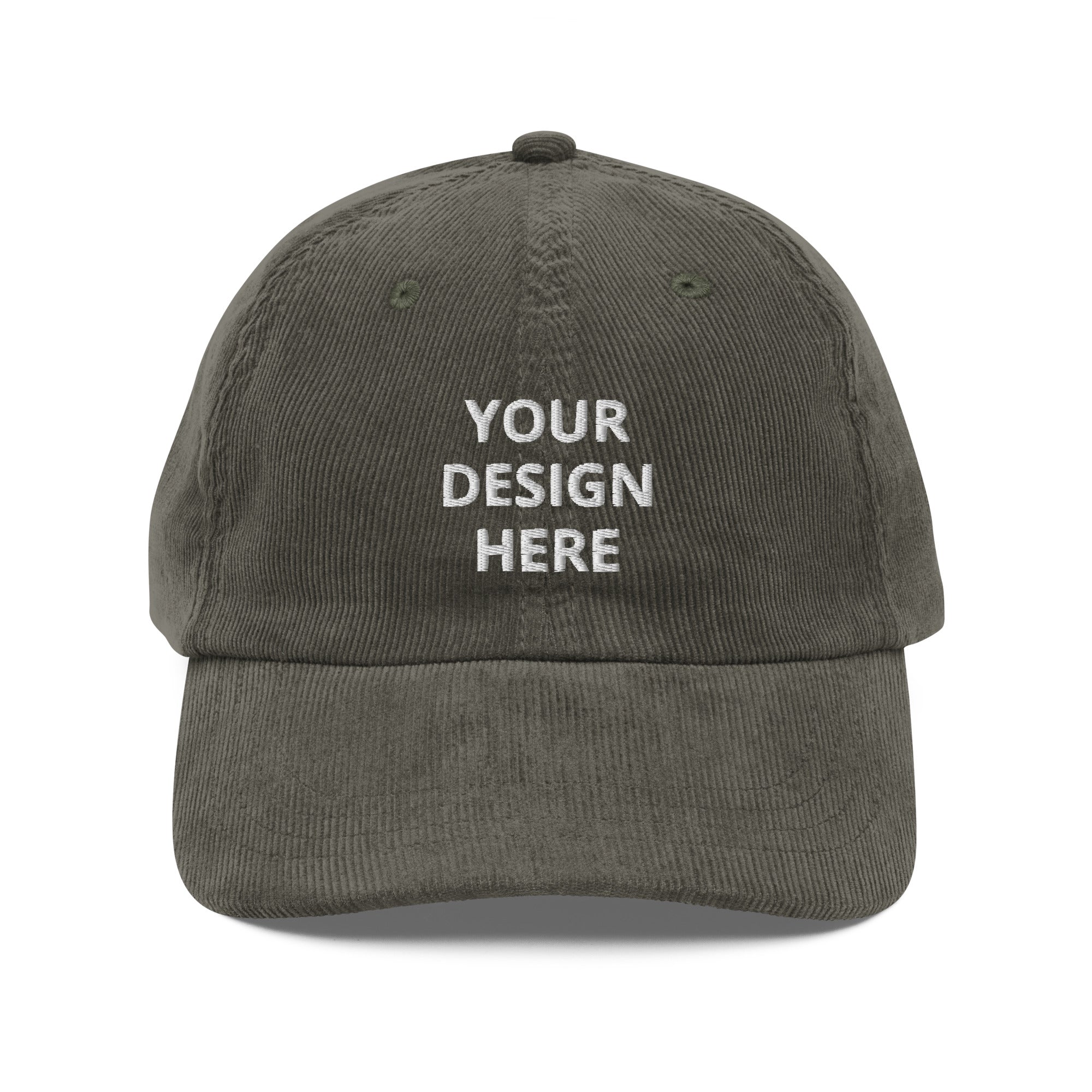 Custom Embroidered Corduroy Dad Hat