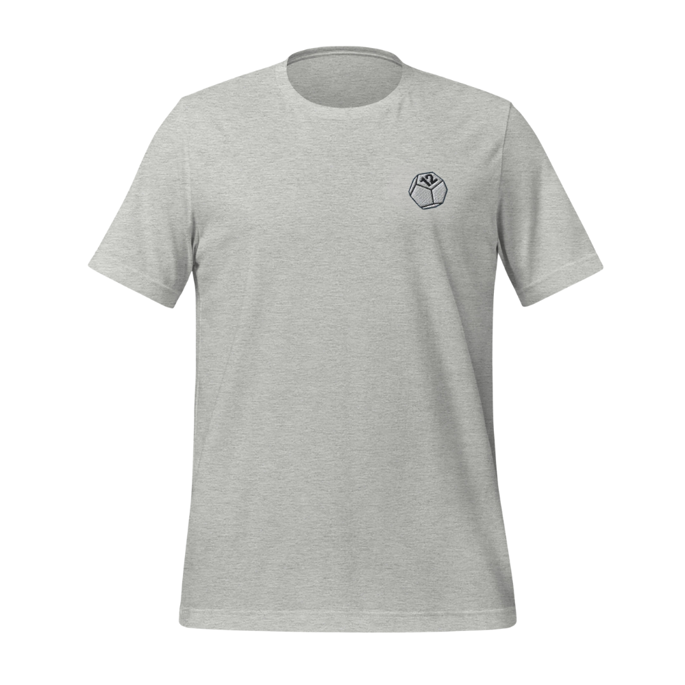12-Sided Die Premium Men's T-Shirt, Embroidered Men's T-Shirt Gift for Boyfriend, Men's Short Sleeve Shirt - Multiple Colors