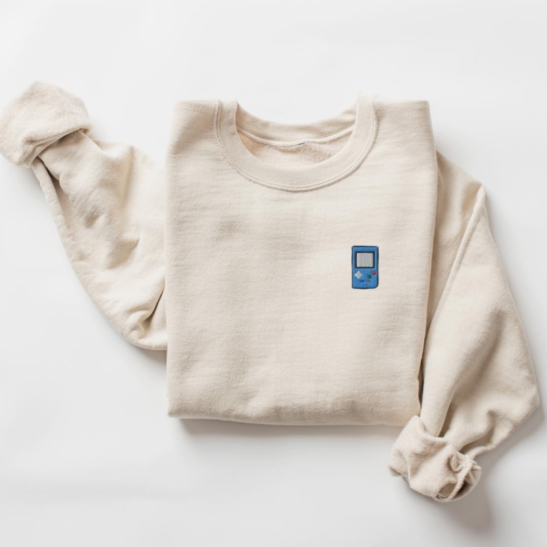 Vintage Game Device Embroidered Sweatshirt