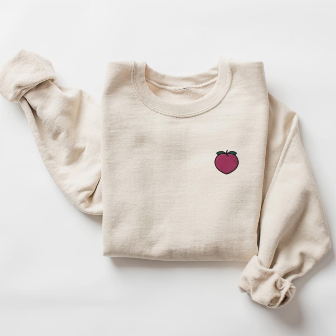 Peach Embroidered Sweatshirt