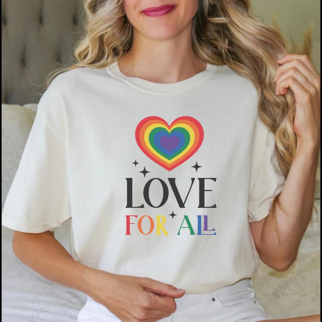 Love For All Rainbow Heart Shirt