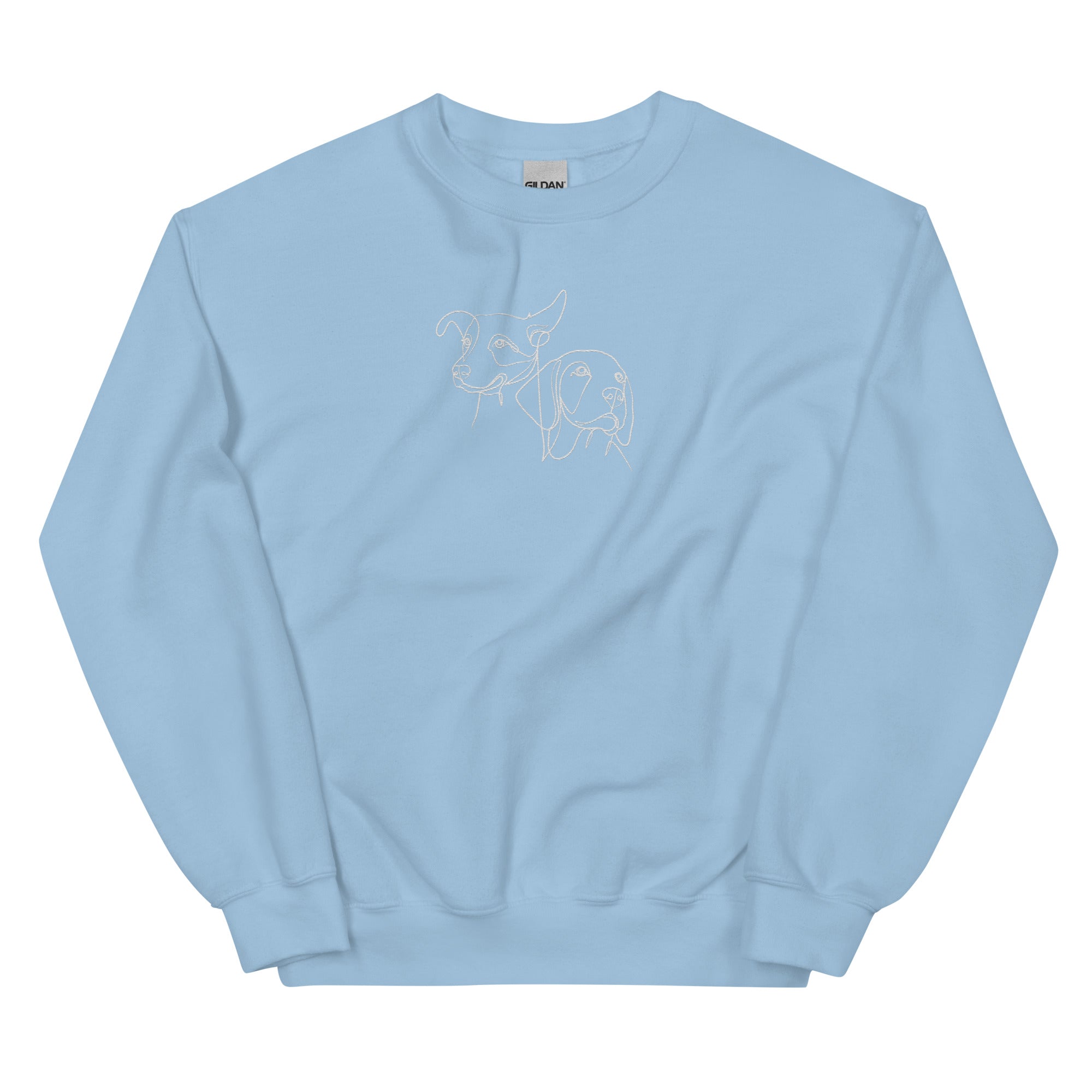 Custom Embroidered Pet Line Art Sweatshirt