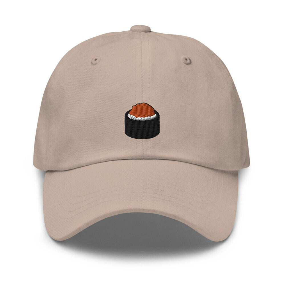 Sushi Roll Ikura Salmon Eggs Embroidered Dad Hat