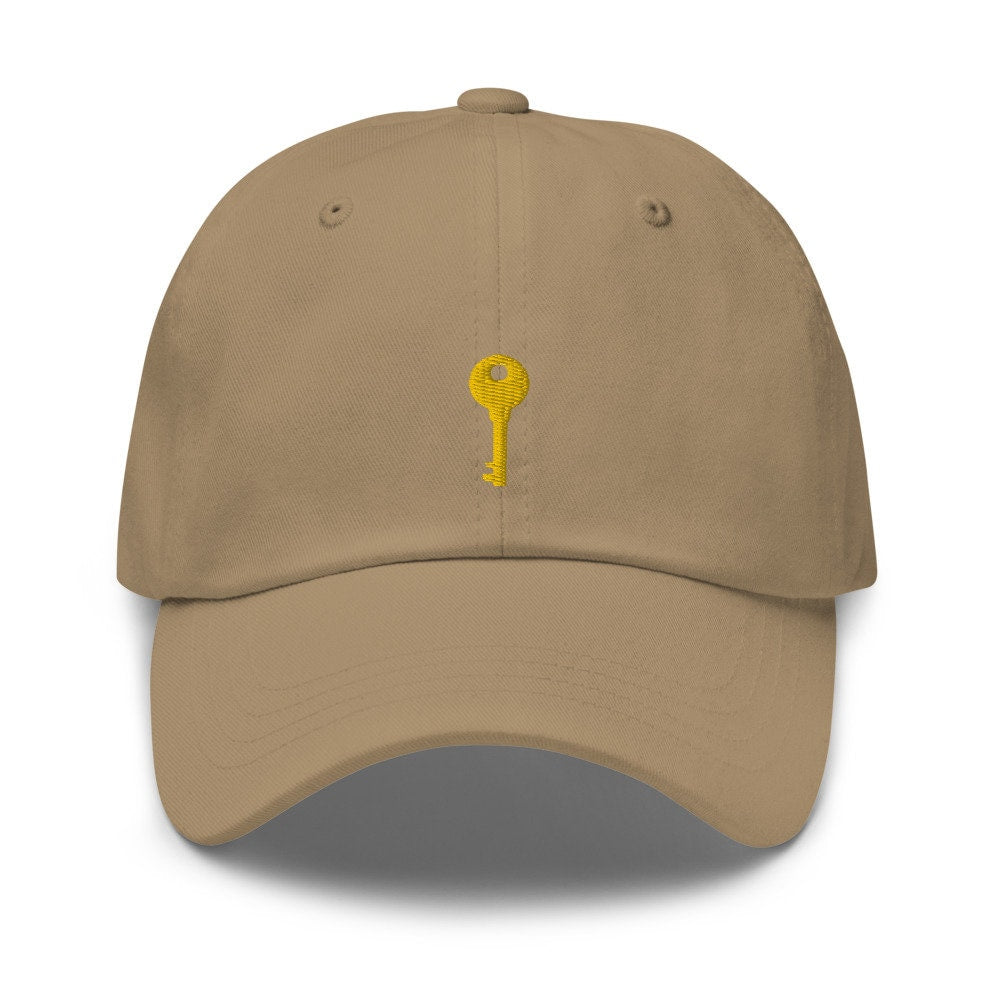 Brass Key Embroidered Dad Hat