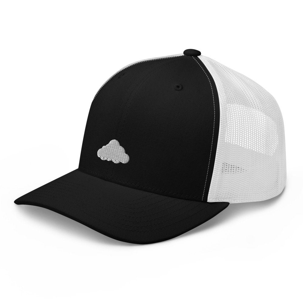 Cloud Embroidered Trucker Hat, Mesh Cap Gift