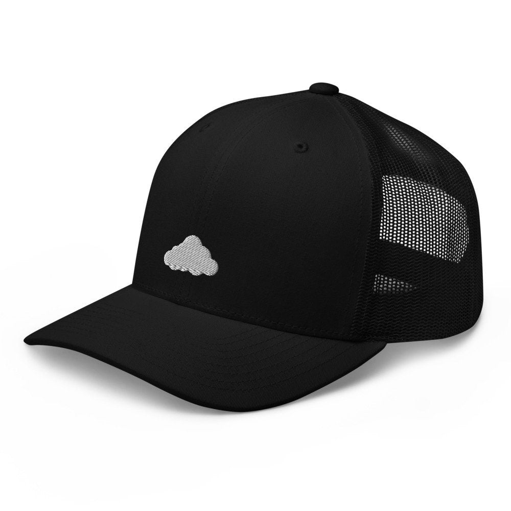 Cloud Embroidered Trucker Hat, Mesh Cap Gift