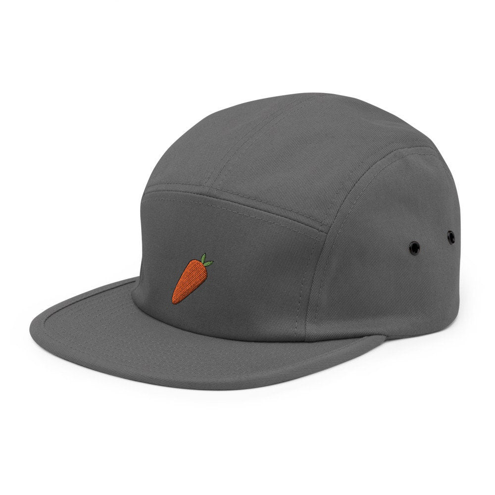 Carrot Embroidered Five Panel Cap, Hat Gift