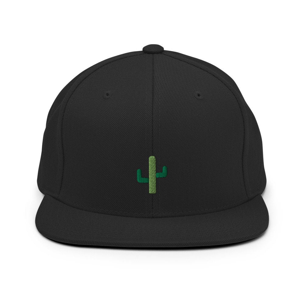 Cactus Embroidered Snapback Hat, Cap Gift, Embroidered Snapback Hat, Flat Bill Snapback