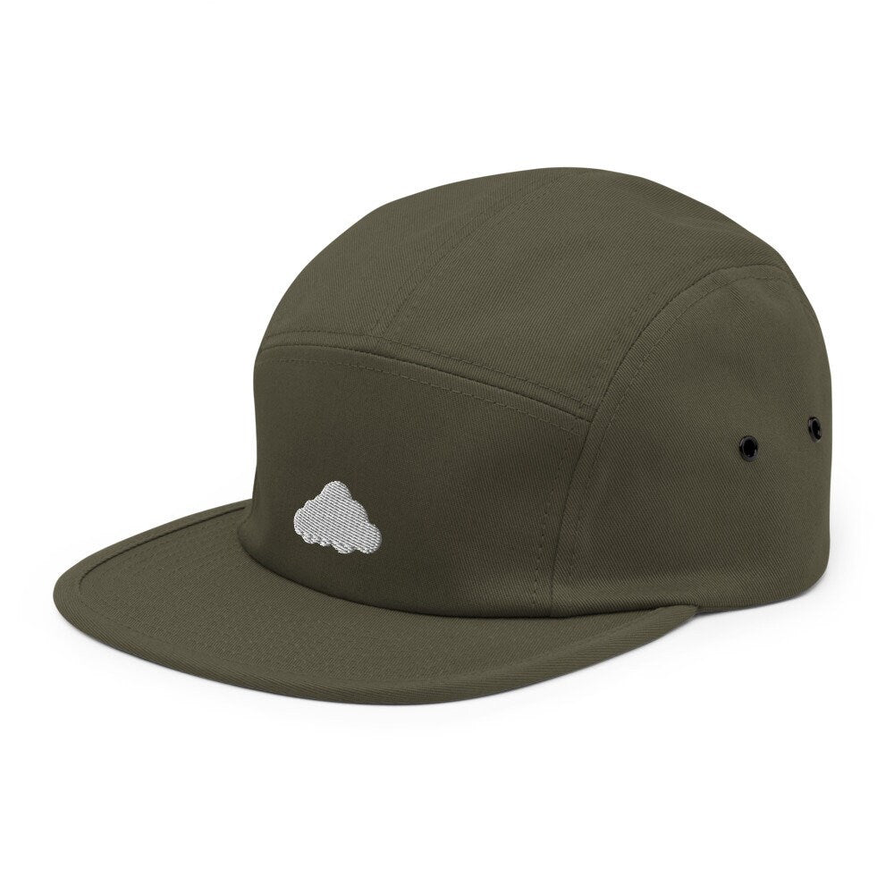 Cloud Embroidered Five Panel Cap, Hat Gift