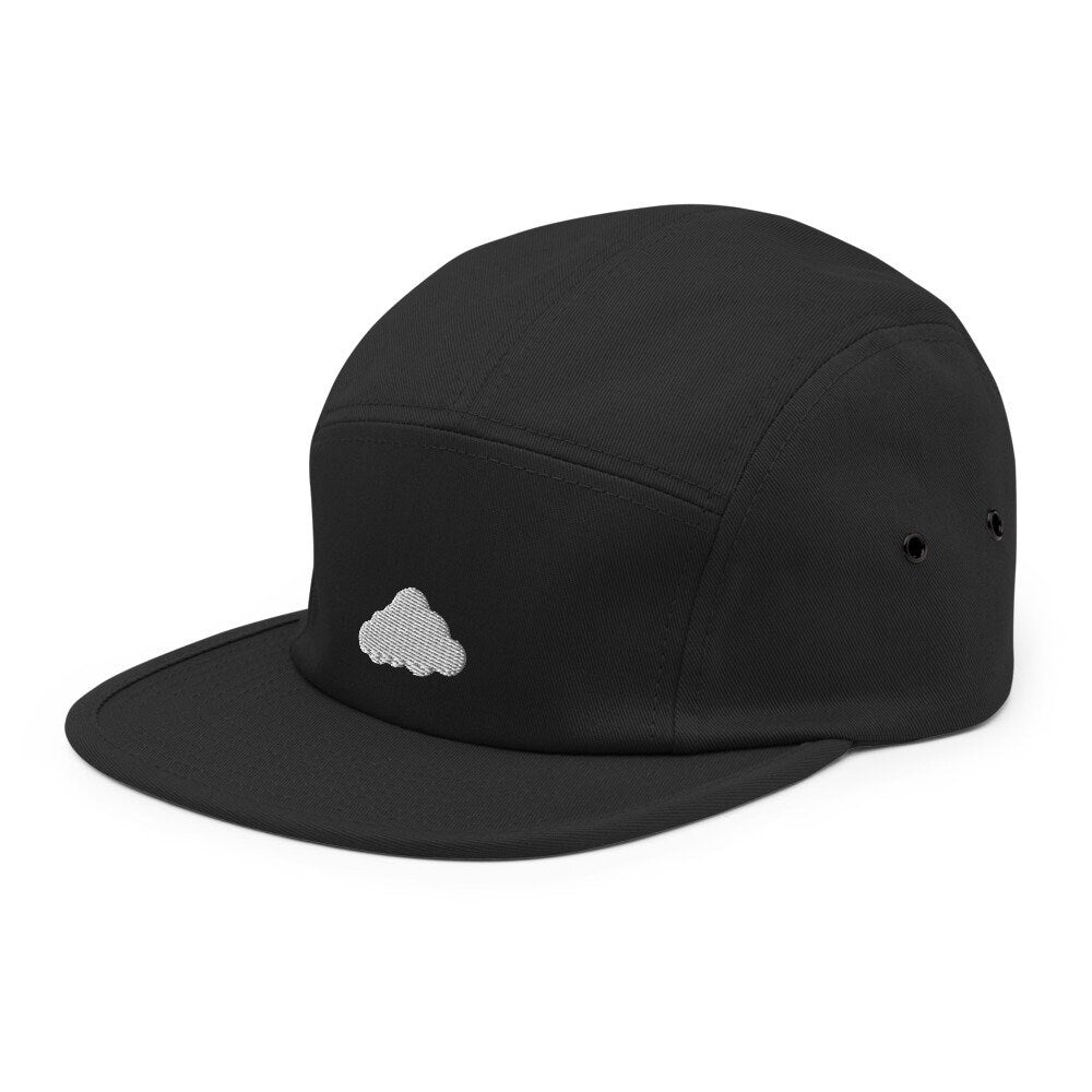 Cloud Embroidered Five Panel Cap, Hat Gift