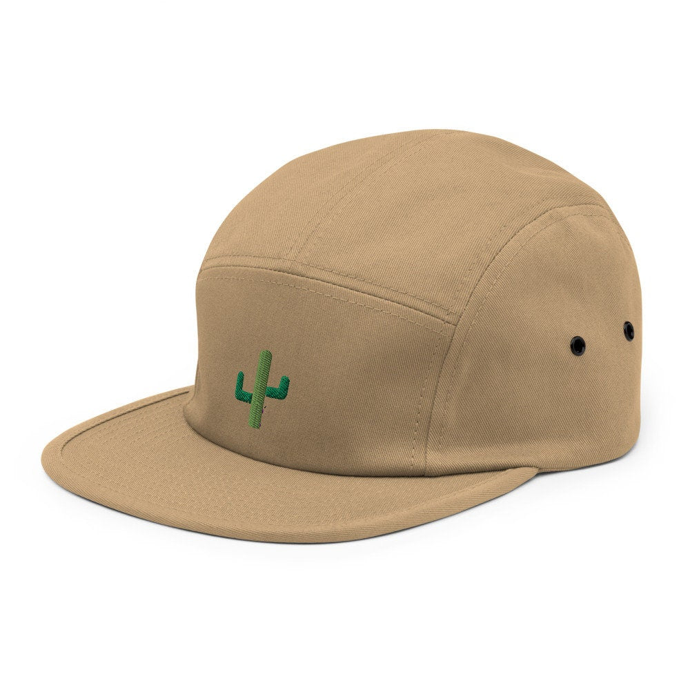 Cactus Embroidered Five Panel Cap, Hat Gift