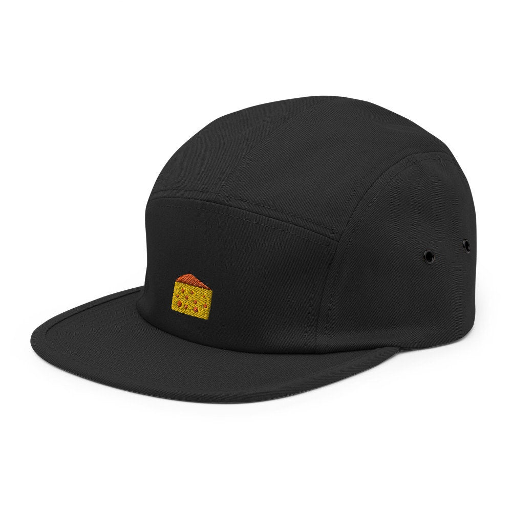 Slice of Cheese Embroidered Five Panel Cap, Hat Gift