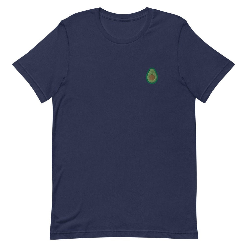 Avocado Embroidered Men's T-Shirt Gift for Boyfriend, Men's Short Sleeve Shirt - Multiple Colors
