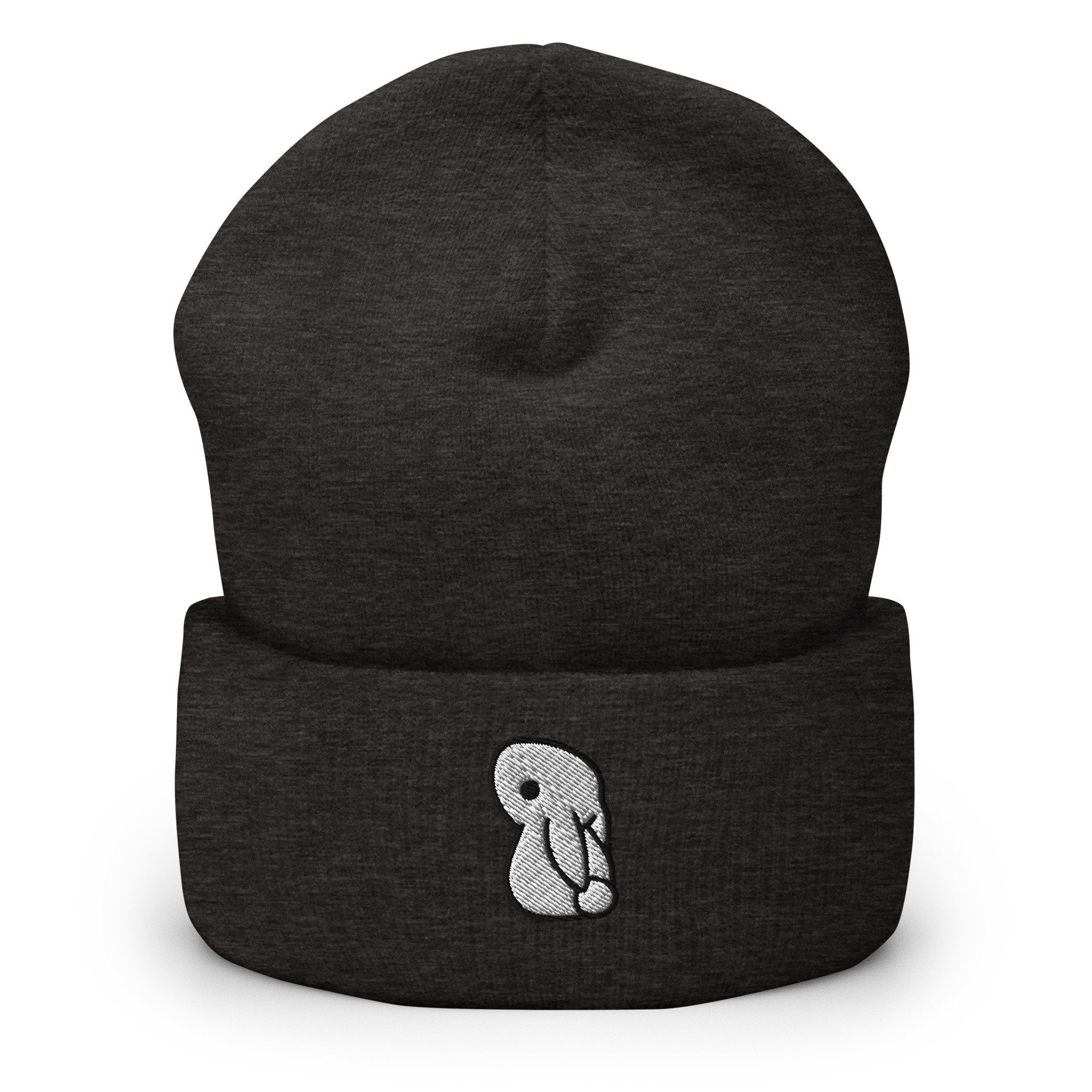 Cute Pet Bunny Rabbit Embroidered Beanie, Handmade Cuffed Knit Unisex Slouchy Adult Winter Hat Cap Gift