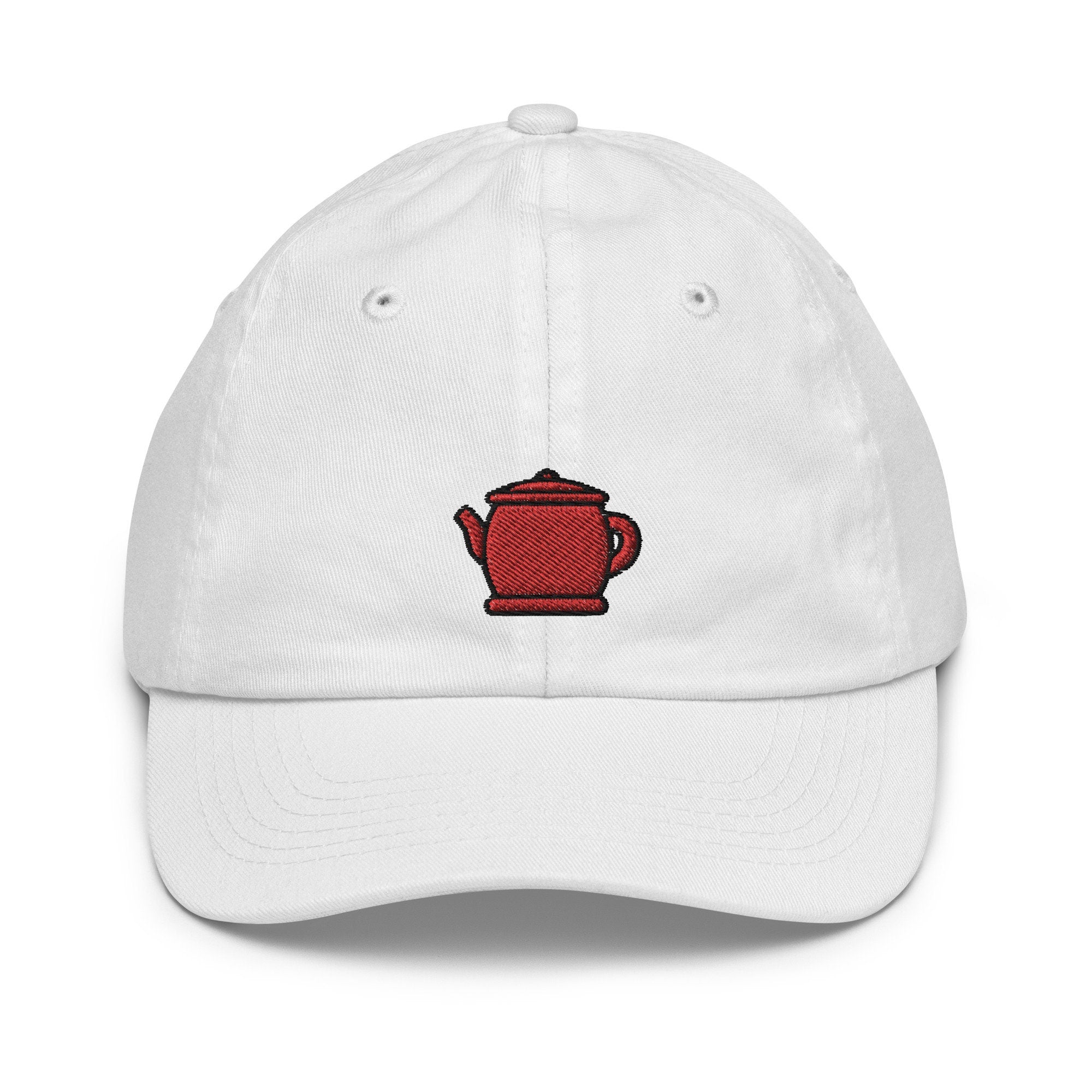 Kids Teapot Youth Baseball Cap, Embroidered Kids Hat, Childrens Hat Gift - Multiple Colors