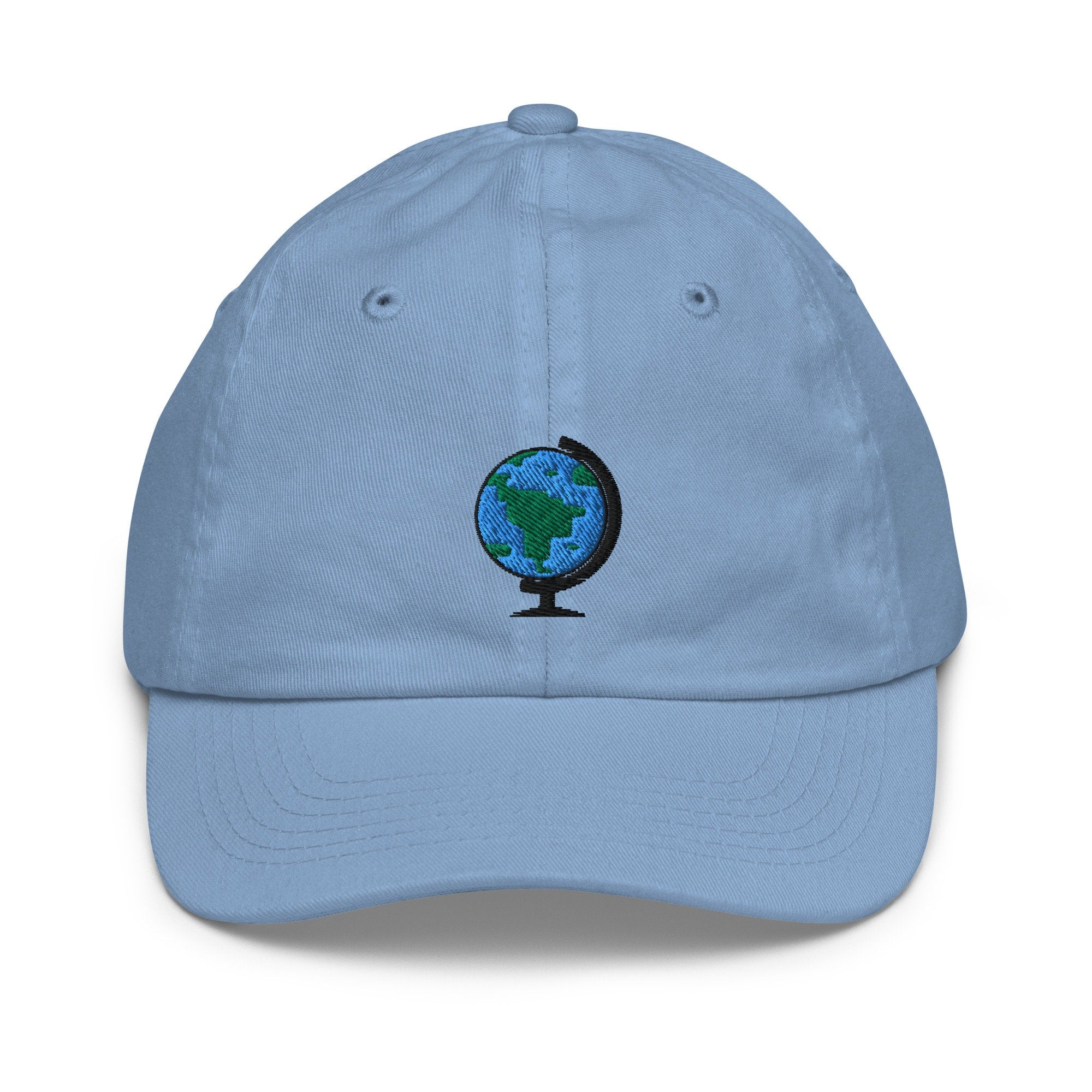 Kids Globe Youth Baseball Cap, Embroidered Kids Hat, Childrens Hat Gift - Multiple Colors